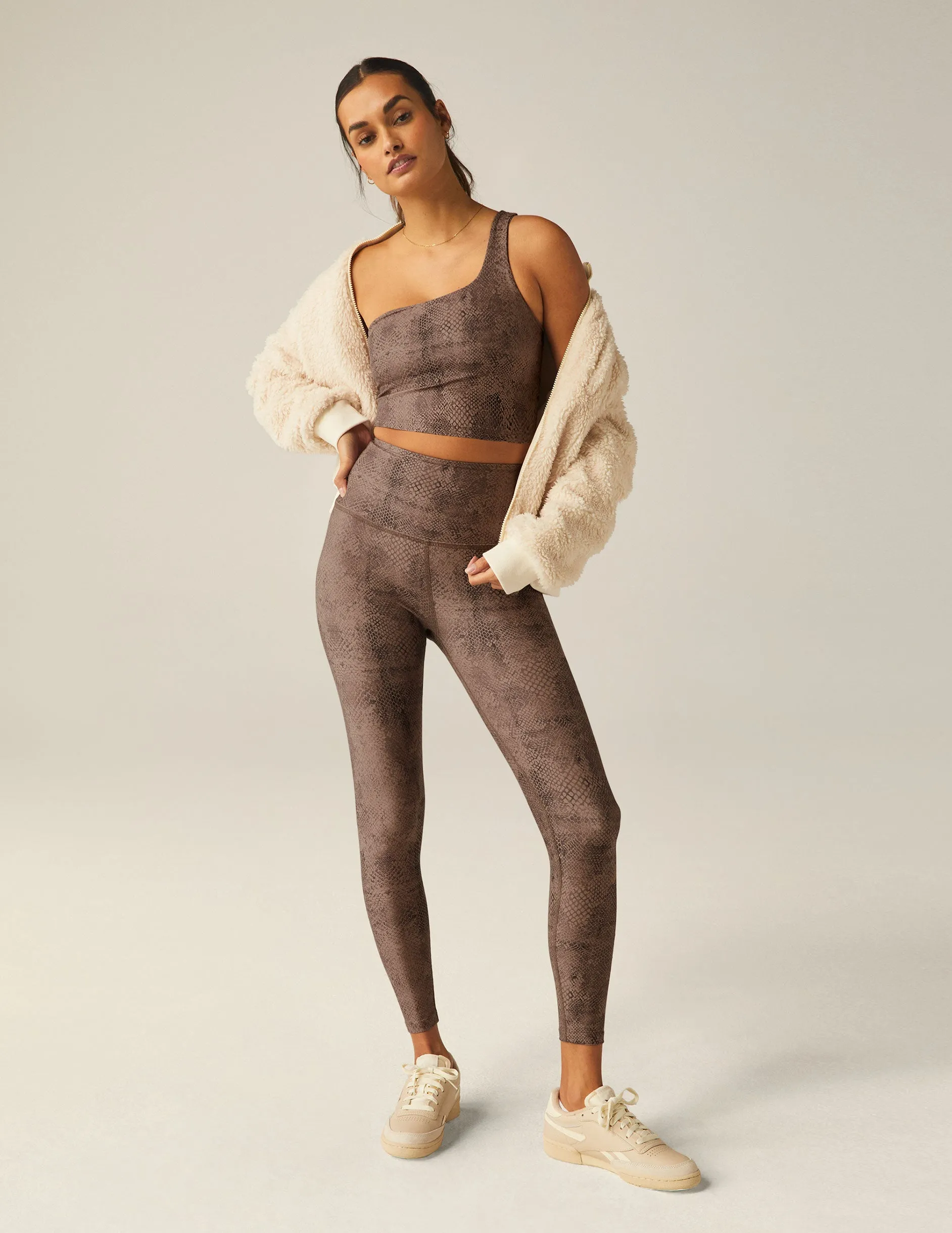 Neutral Snakeskin SoftMark High Waisted Midi Legging sold by Beyond Yoga product image thumbnail 4