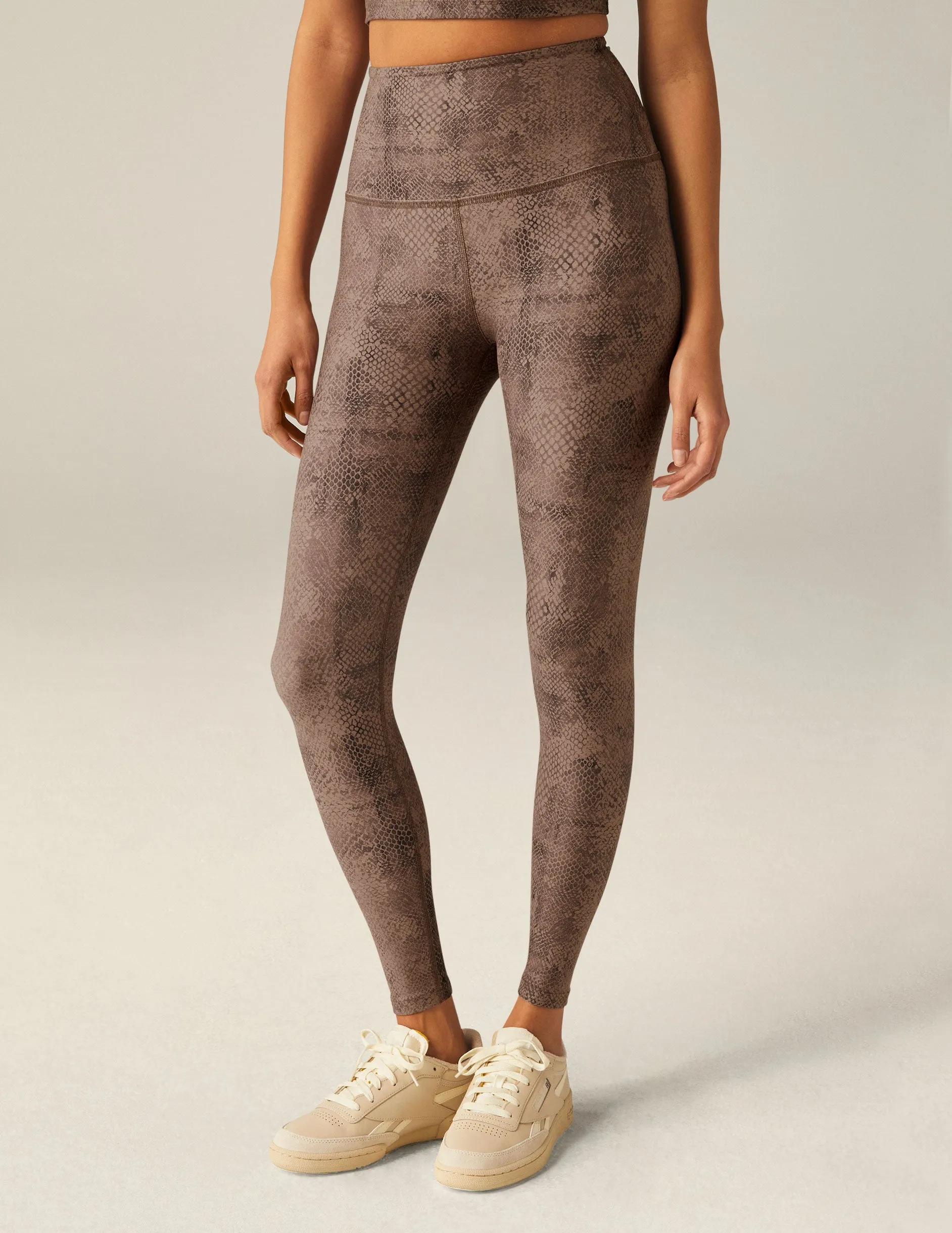Neutral Snakeskin SoftMark High Waisted Midi Legging sold by Beyond Yoga product image thumbnail 2