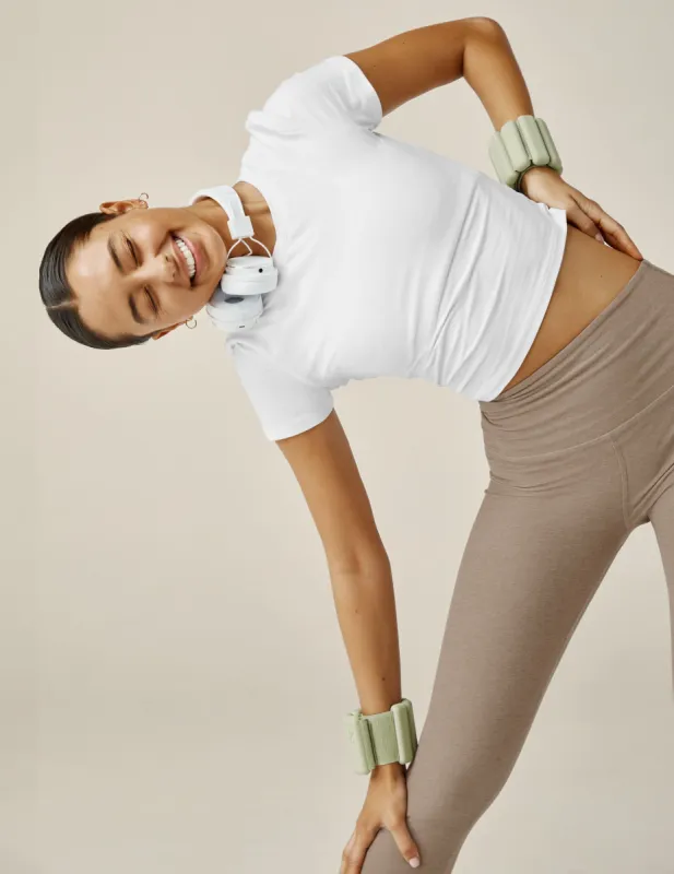 Featherweight Peekaboo Cropped Tee sold by Beyond Yoga