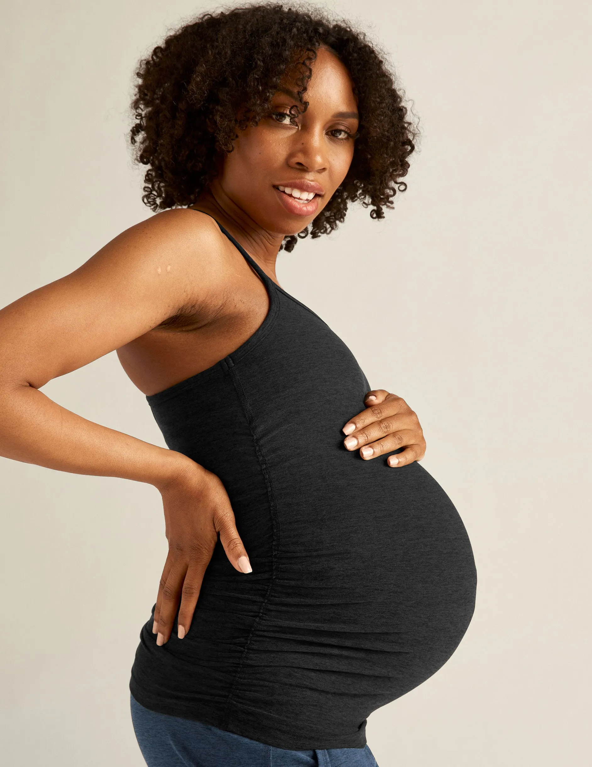 Spacedye Keep Your Cool Maternity Slim Racerback Tank sold by Beyond Yoga