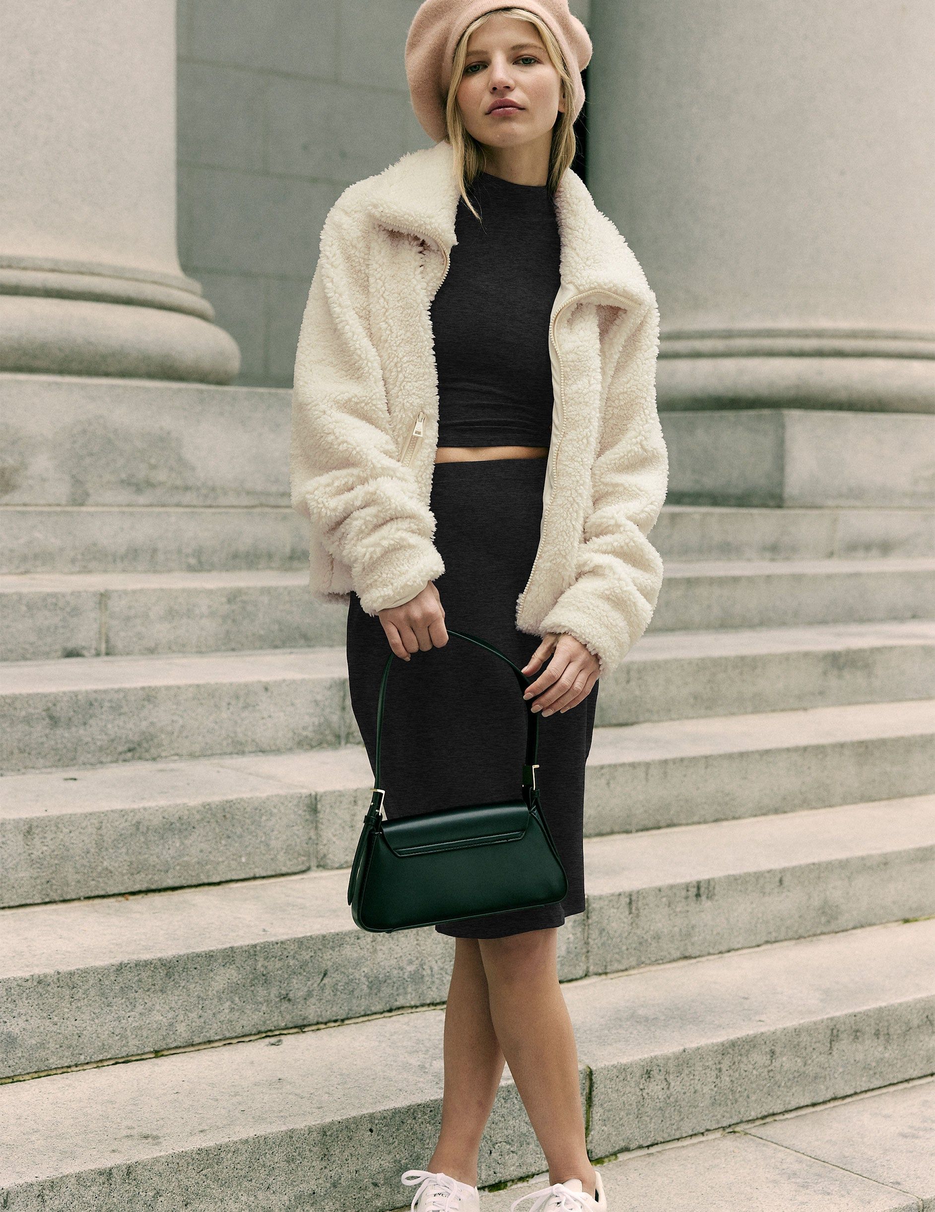 Moto Sherpa Jacket sold by Beyond Yoga