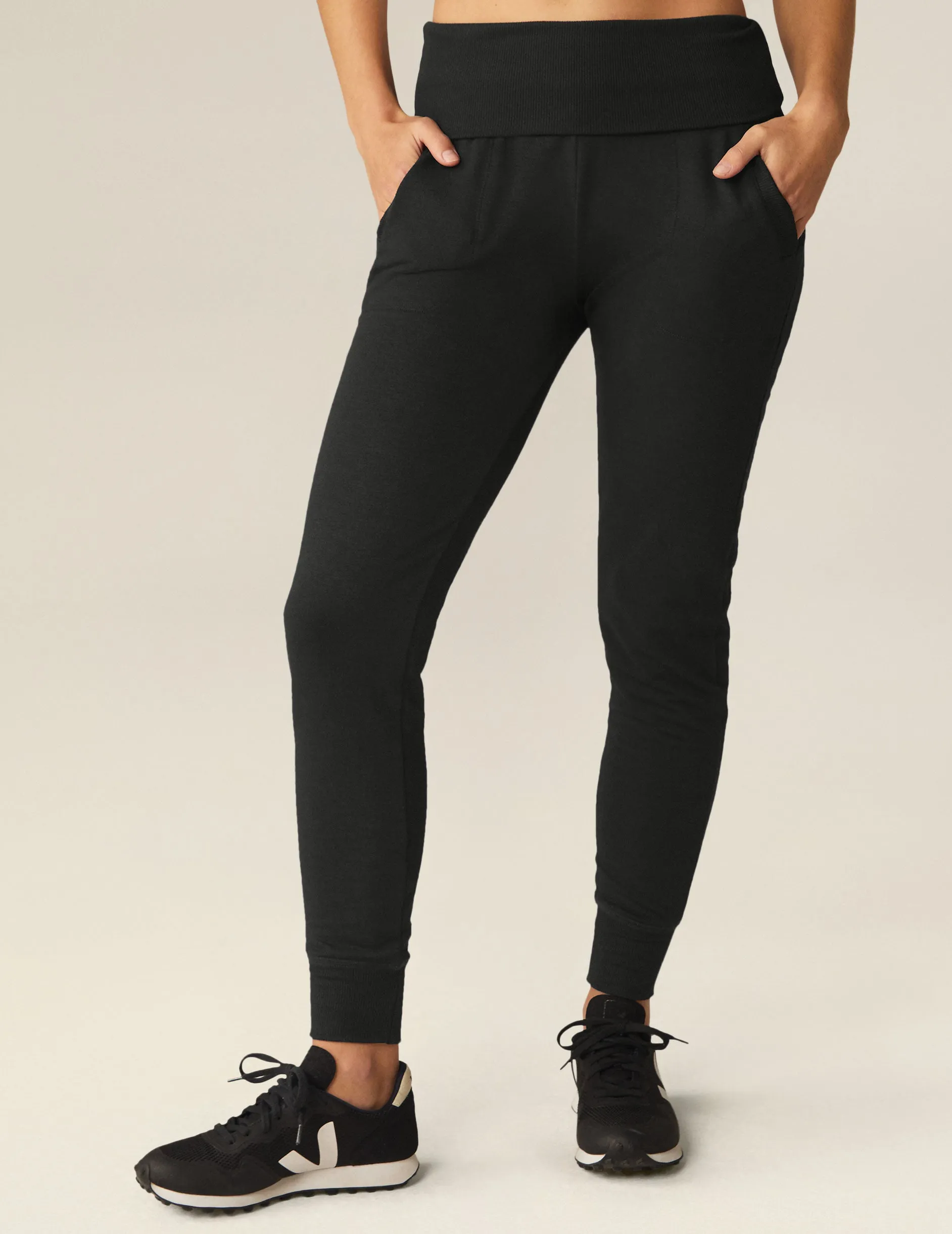 Cozy Fleece Foldover Long Sweatpant sold by Beyond Yoga