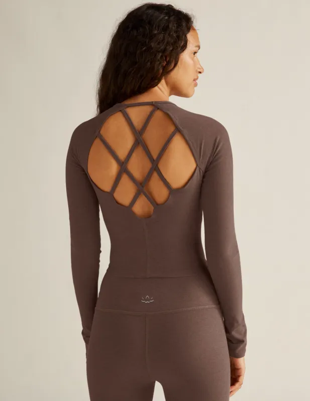 Spacedye Enlighten Cropped Pullover sold by Beyond Yoga