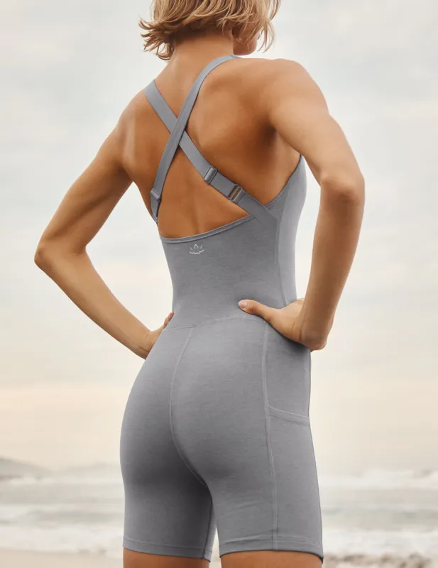 Spacedye Get Up And Go Pocket Biker Jumpsuit sold by Beyond Yoga