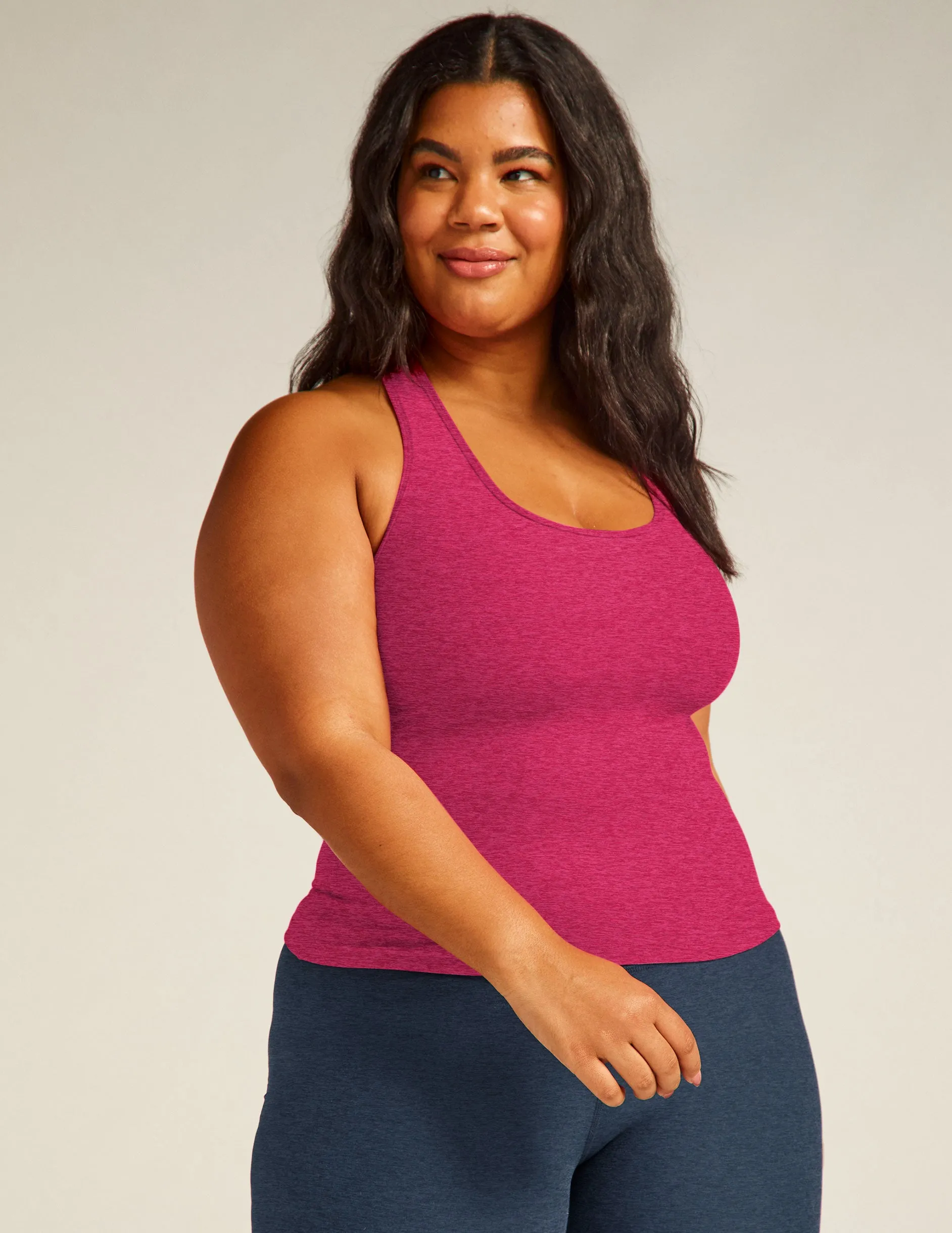 Spacedye Step Up Racerback Tank (1X-4X) sold by Beyond Yoga