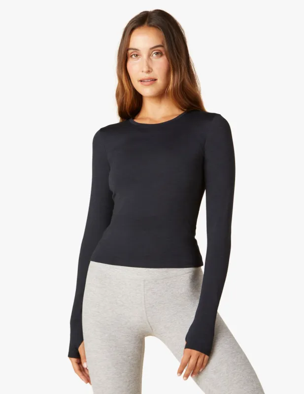 Heather Rib Protect Me Sun Shirt sold by Beyond Yoga