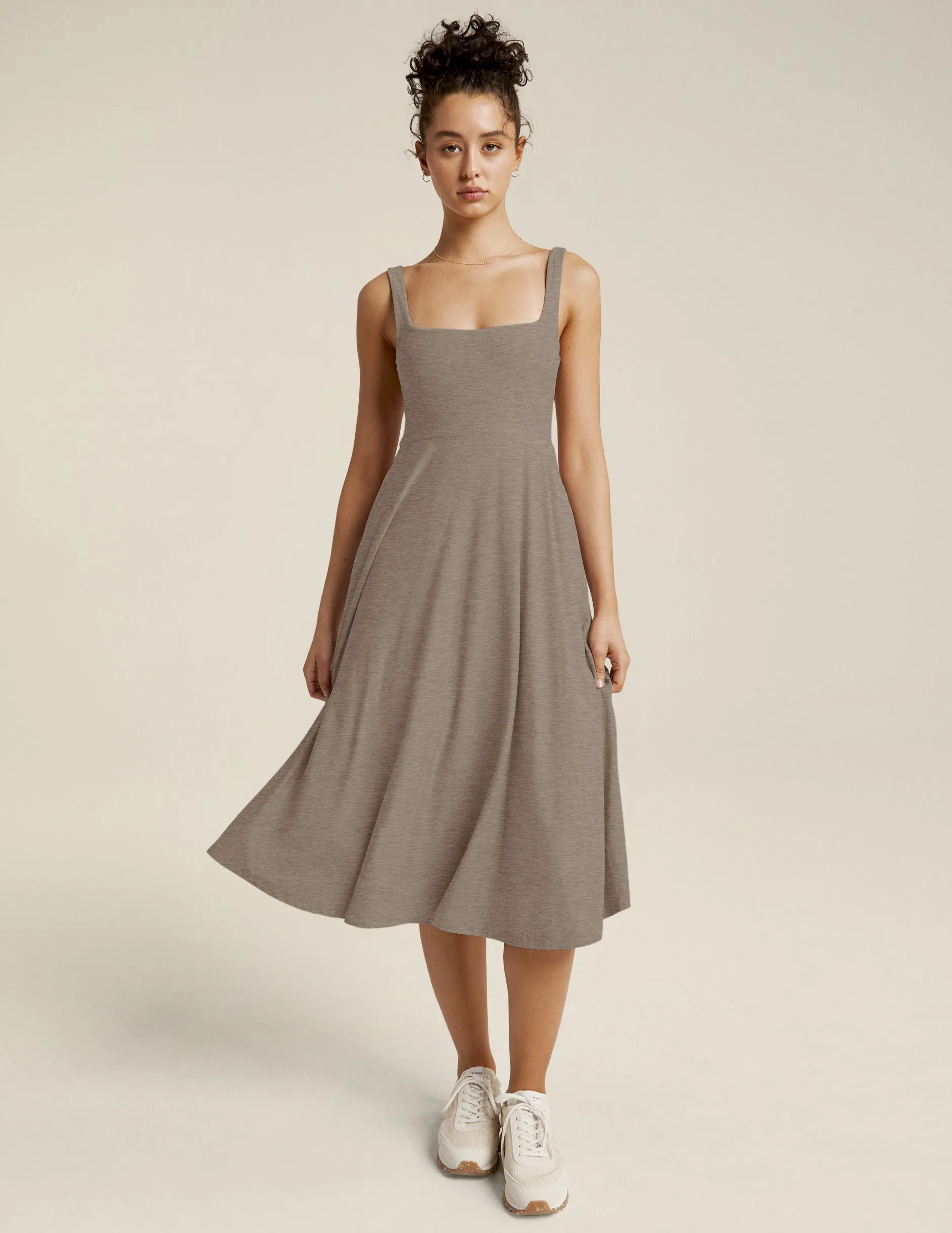 Featherweight At The Ready Square Neck Dress sold by Beyond Yoga
