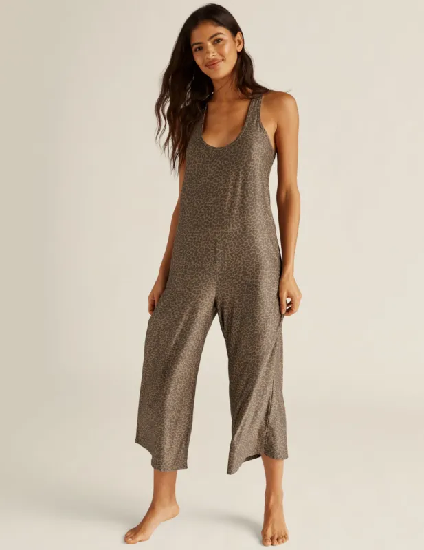 Night Leopard Featherweight SoftMark Hang Loose Sleep Jumpsuit sold by Beyond Yoga