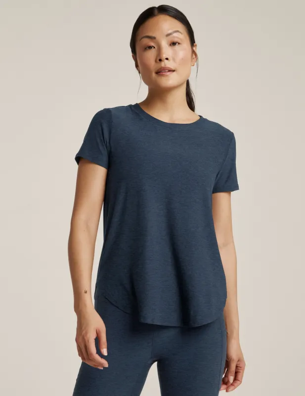 Featherweight On The Down Low Tee sold by Beyond Yoga