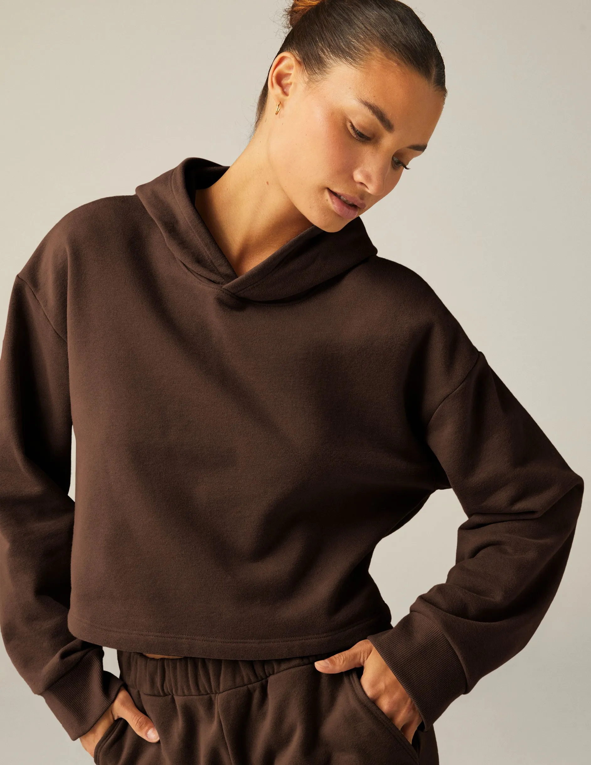 Happiness Fleece Cropped Hoodie sold by Beyond Yoga