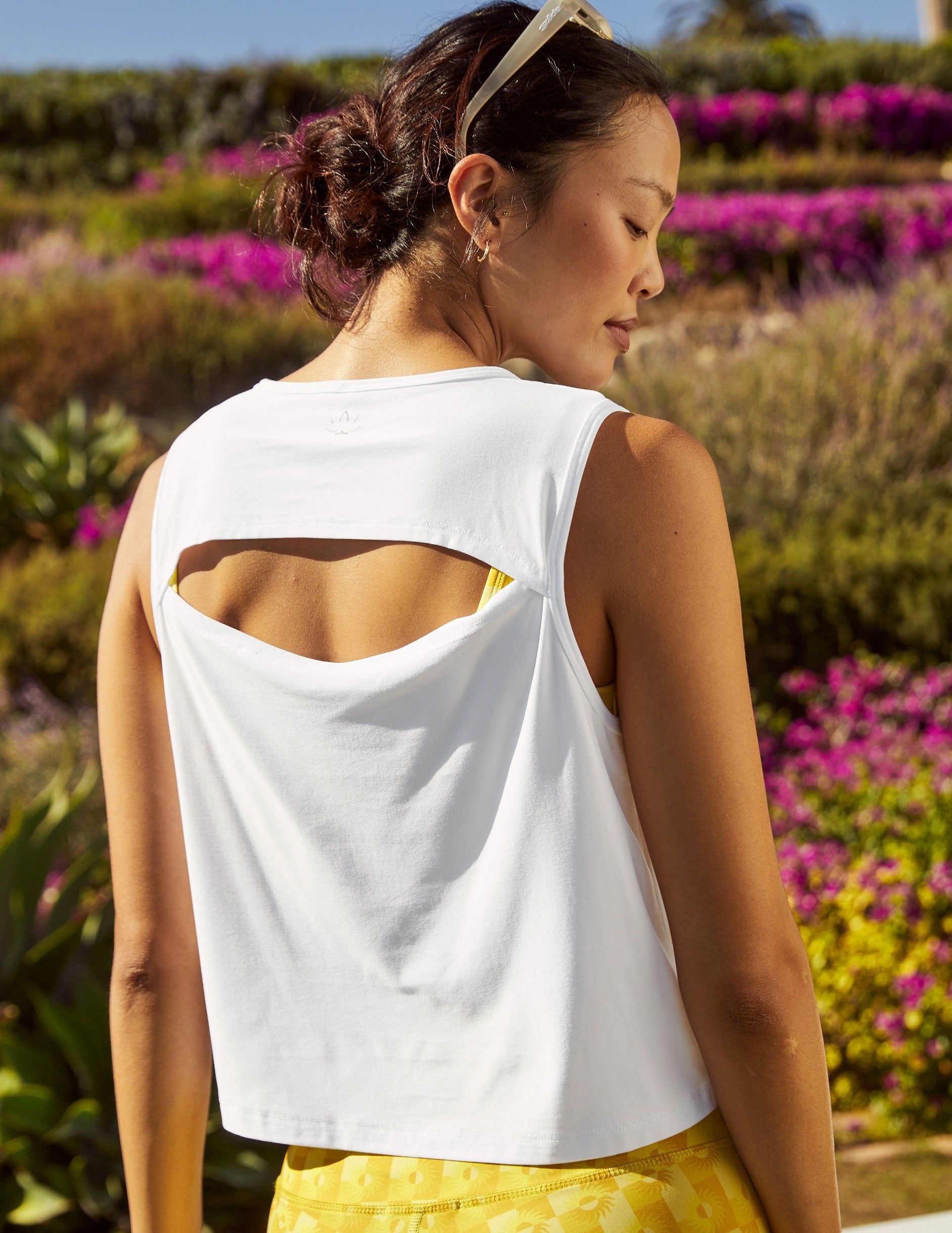 Featherweight New View Cropped Tank sold by Beyond Yoga