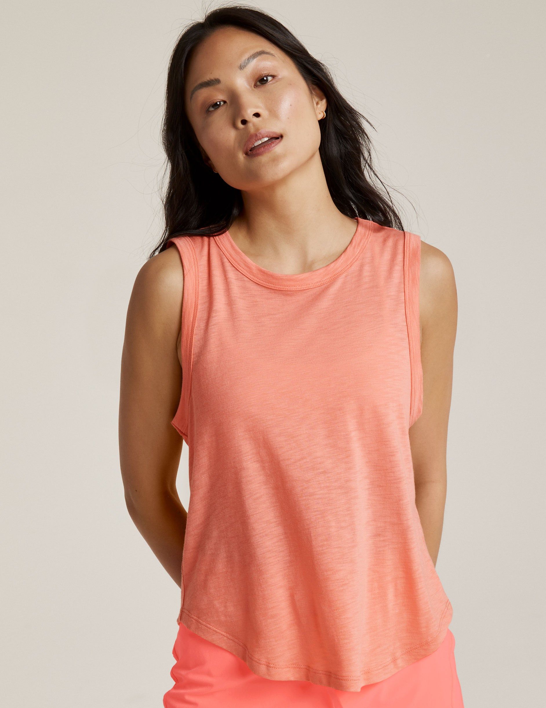 Signature Curved Hem Tank sold by Beyond Yoga