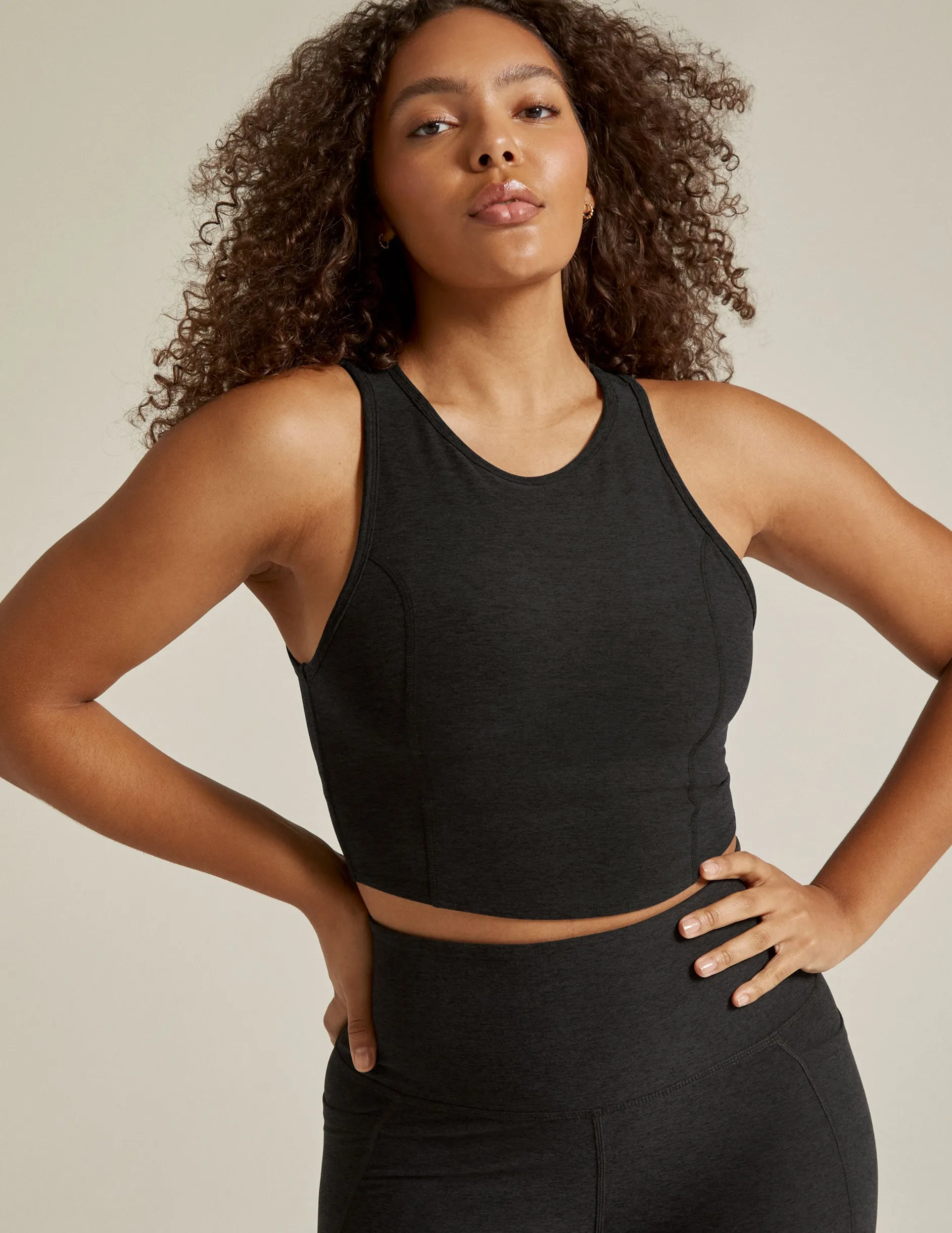 Spacedye Motivate Cropped Tank sold by Beyond Yoga