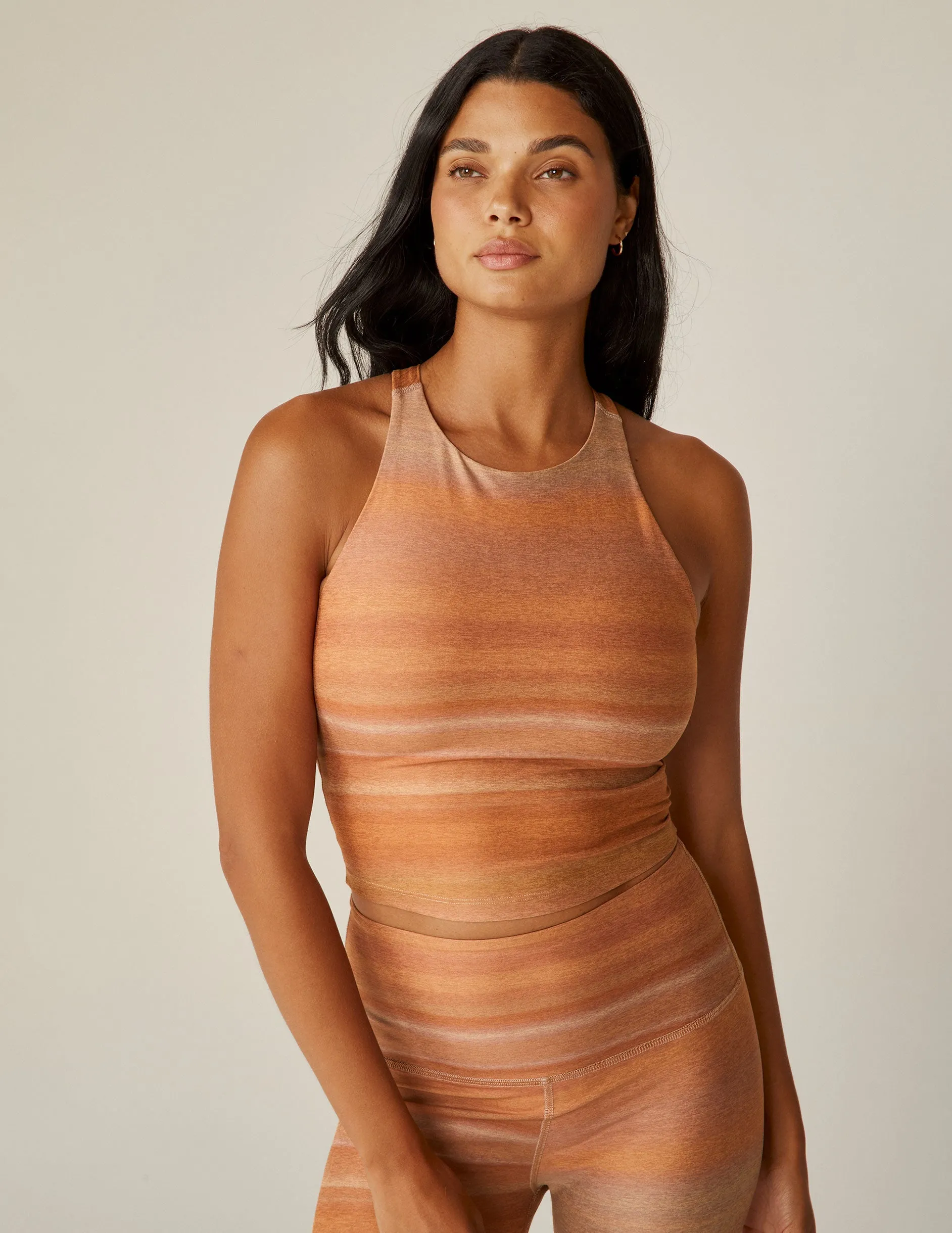 Ombre Stripe SoftMark Refocus Cropped Tank sold by Beyond Yoga product image thumbnail 2