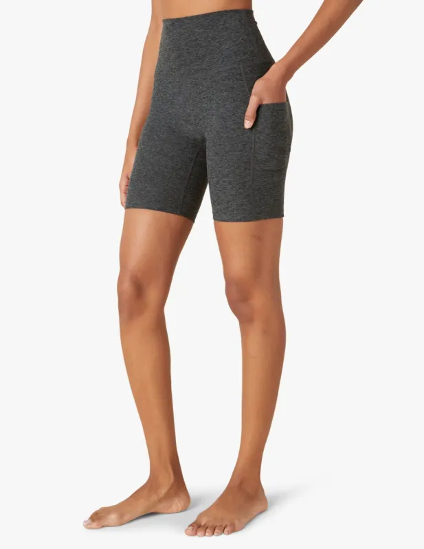 Spacedye Team Pockets Biker Short sold by Beyond Yoga