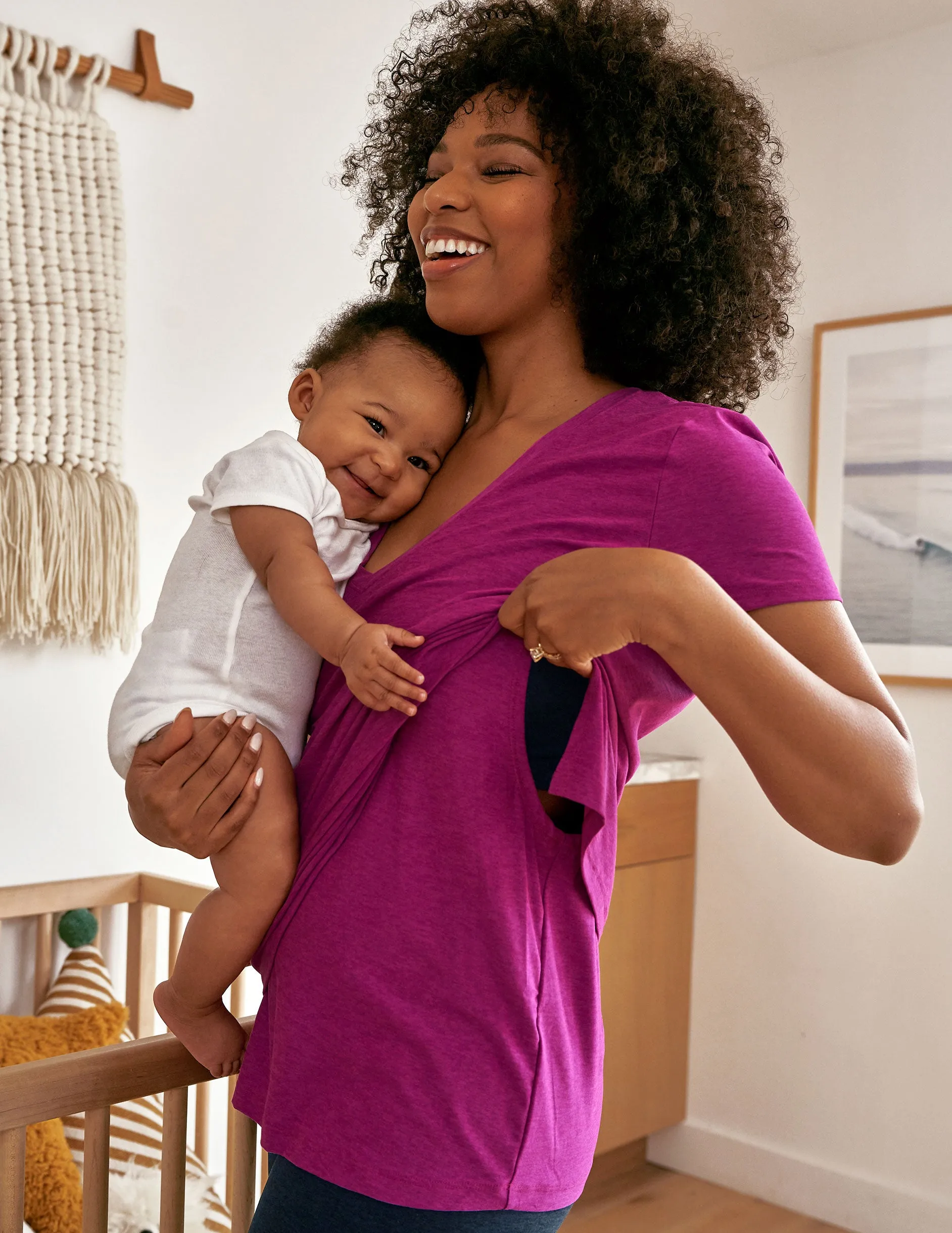 Featherweight Cozy Cover Maternity Nursing Tee sold by Beyond Yoga