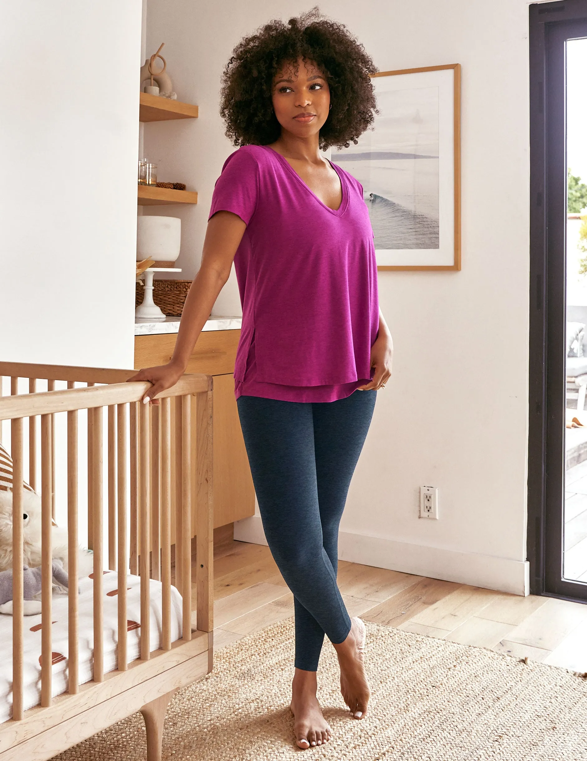 Featherweight Cozy Cover Maternity Nursing Tee sold by Beyond Yoga product image thumbnail 4