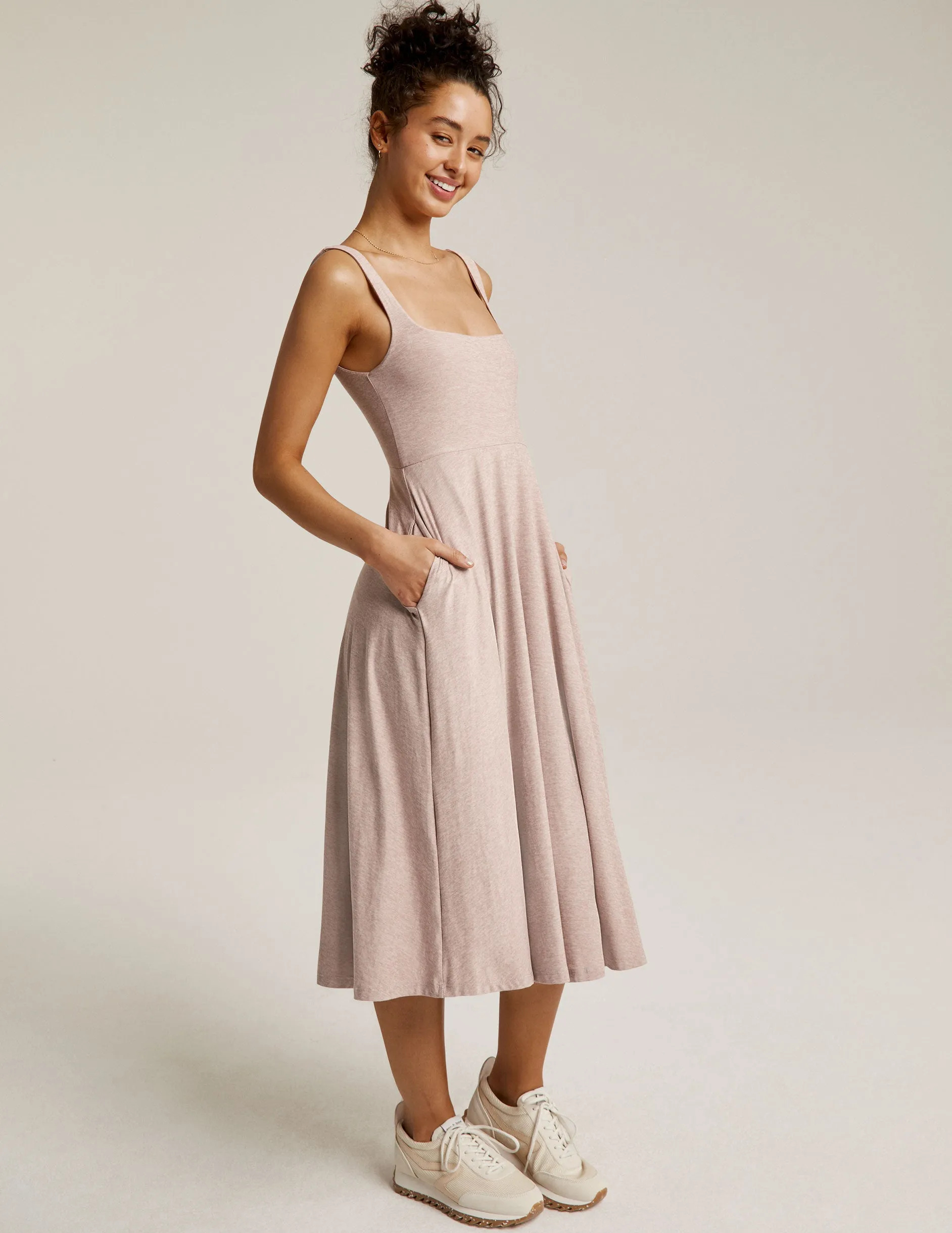 Featherweight At The Ready Square Neck Dress sold by Beyond Yoga