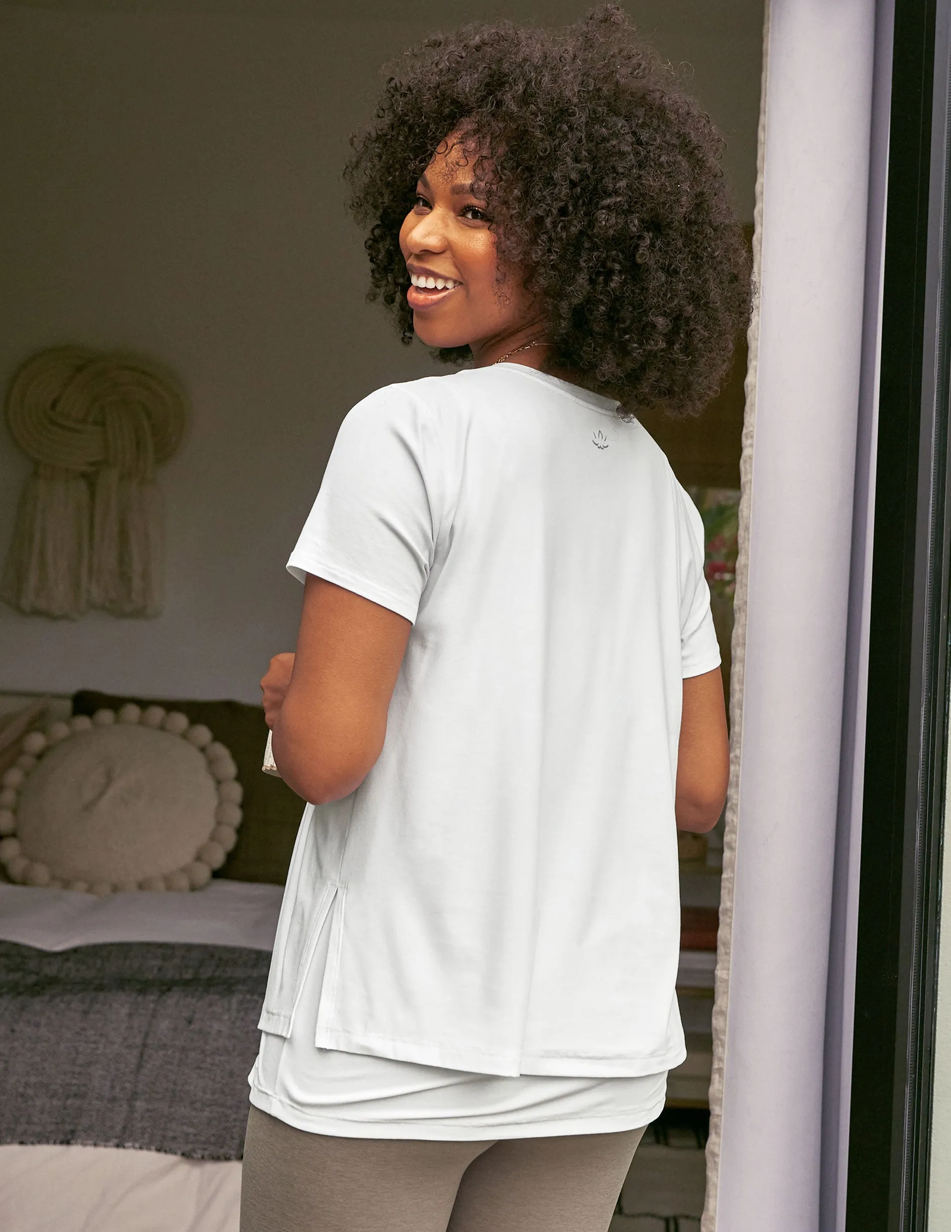 Featherweight Cozy Cover Maternity Nursing Tee sold by Beyond Yoga product image thumbnail 4