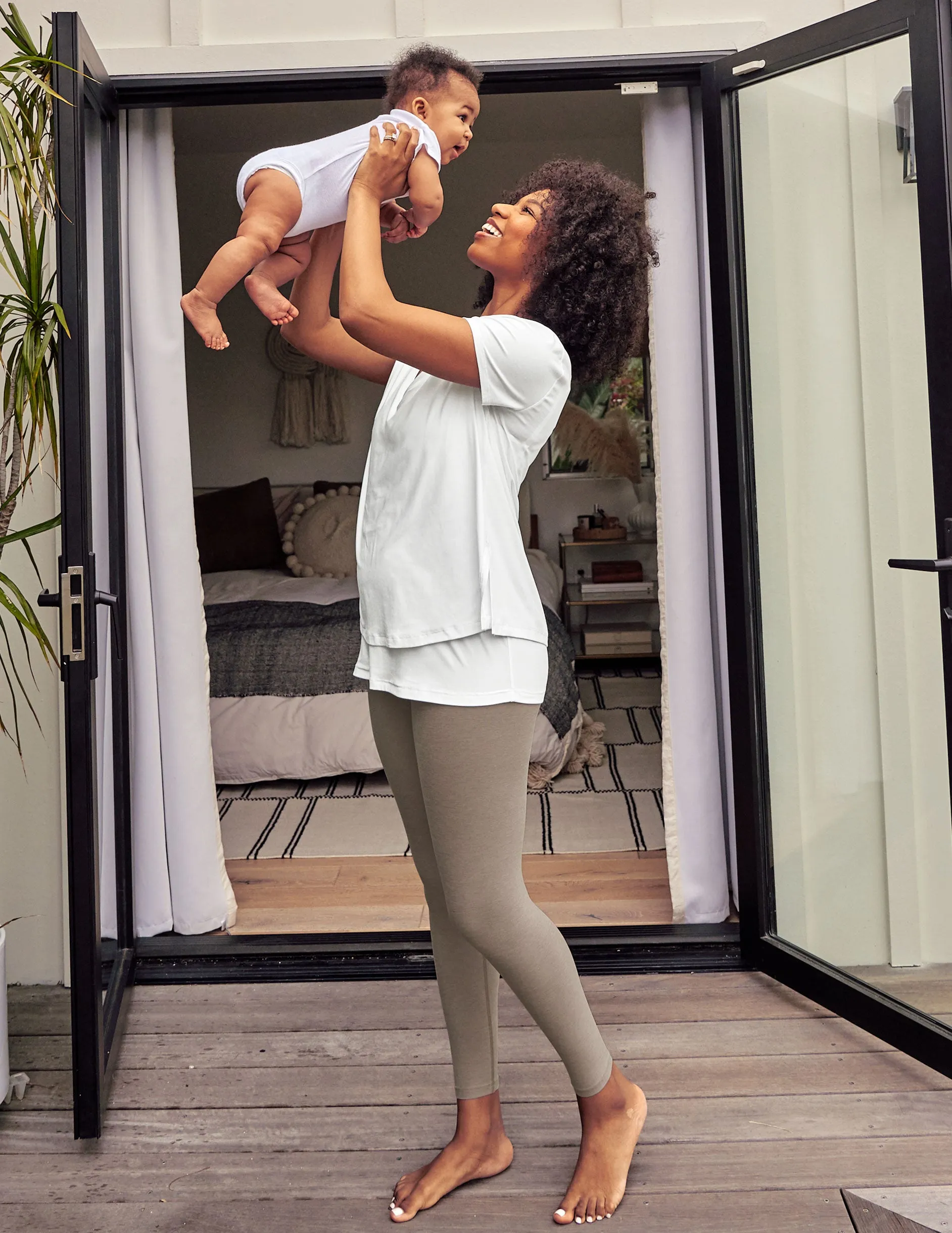 Featherweight Cozy Cover Maternity Nursing Tee sold by Beyond Yoga product image thumbnail 5