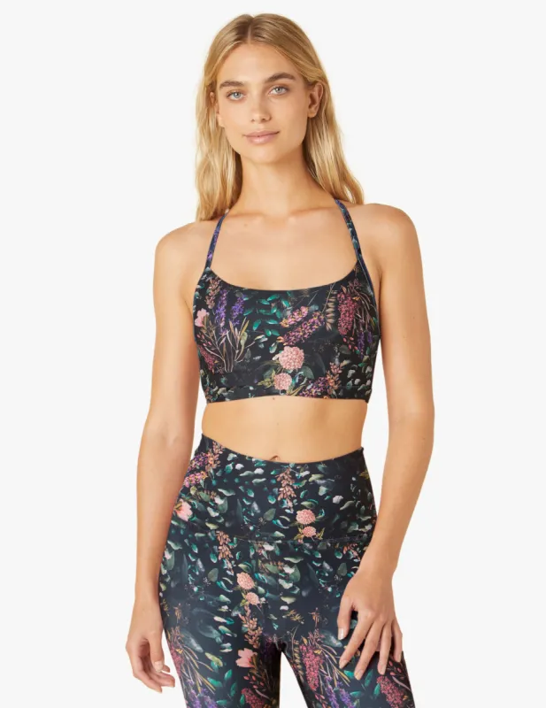 Forest Floral Endurance Light T-Back Luxe Bra made by Beyond Yoga