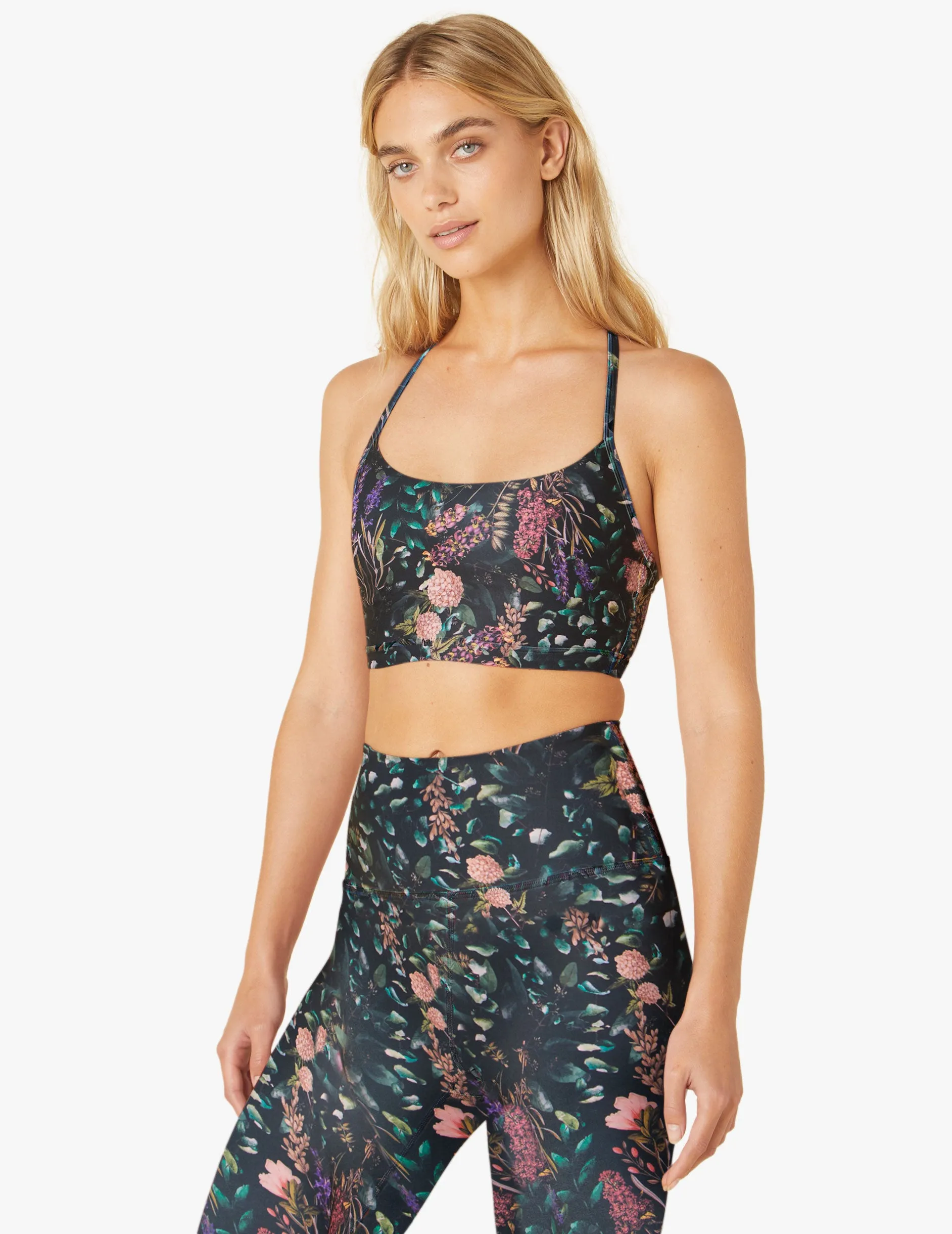 Forest Floral Endurance Light T-Back Luxe Bra sold by Beyond Yoga product image thumbnail 2