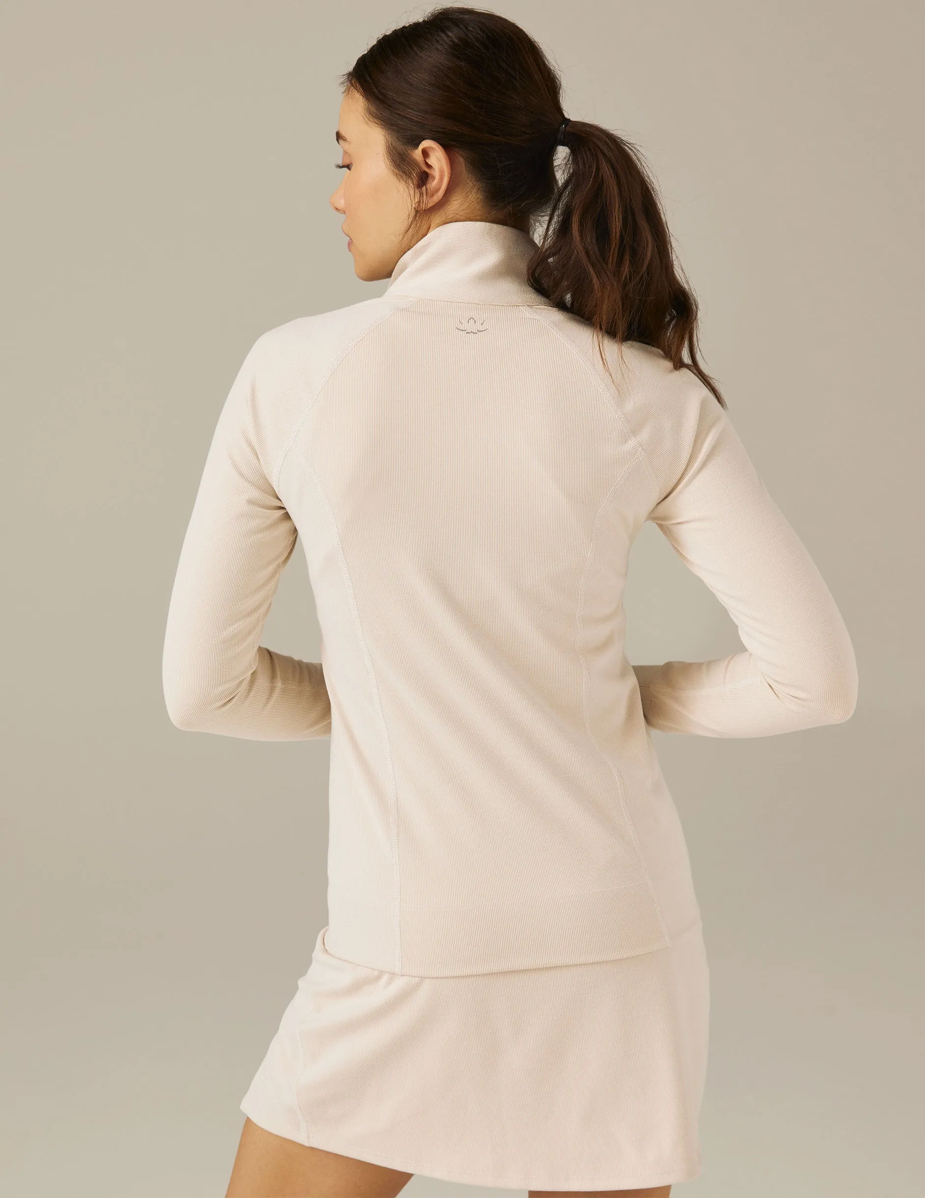 Heather Rib Take A Hike Zip Pullover sold by Beyond Yoga product image thumbnail 4