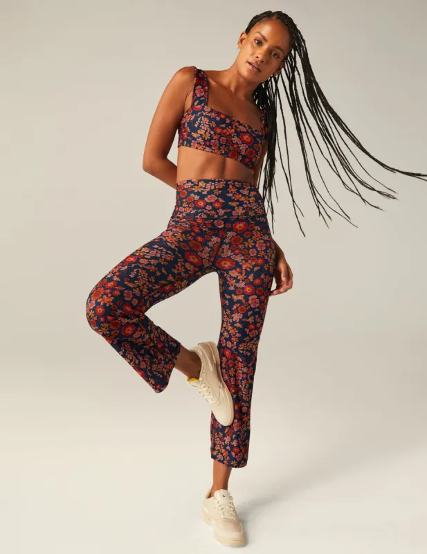 Retro Press Floral SoftMark Retro Cropped Pant sold by Beyond Yoga