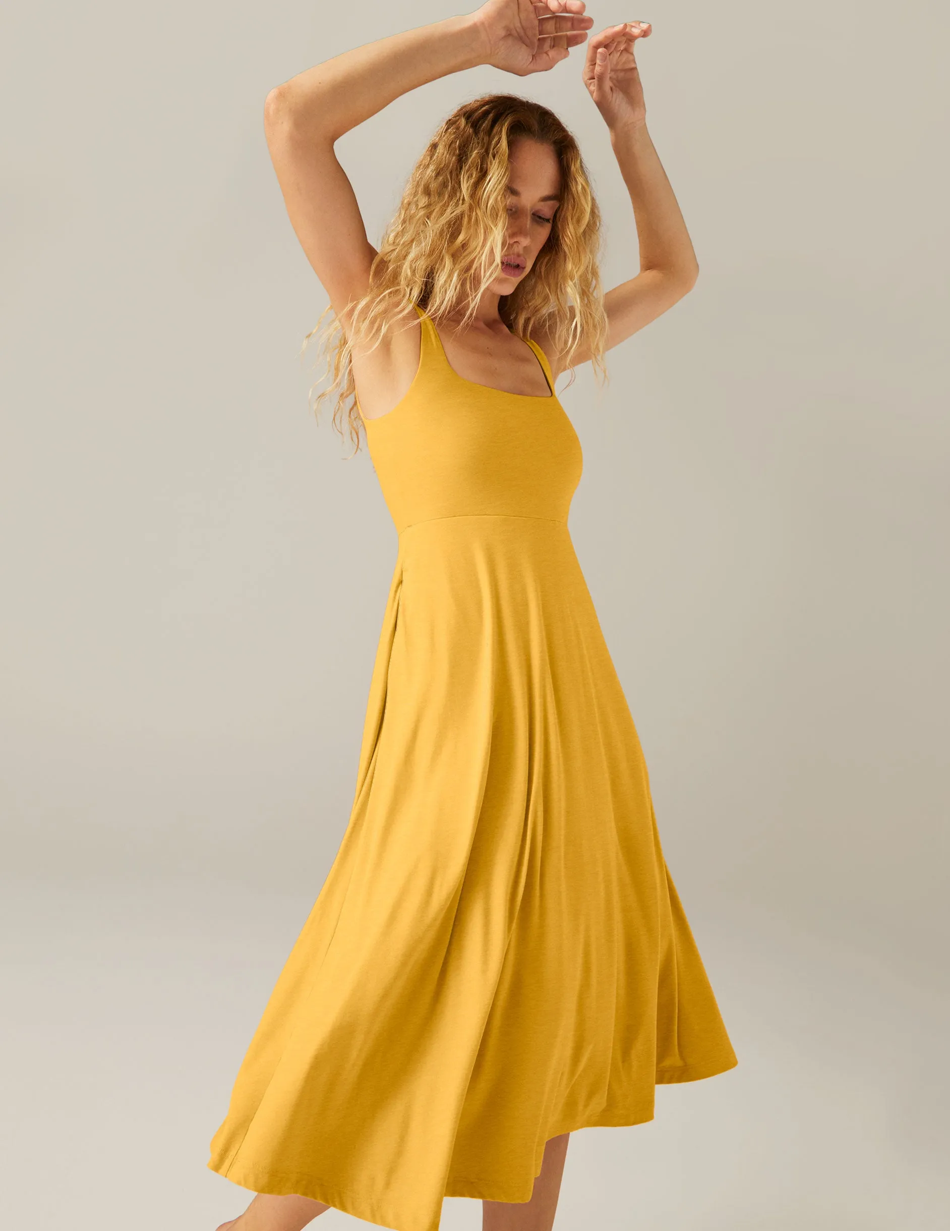 Featherweight At The Ready Square Neck Dress sold by Beyond Yoga