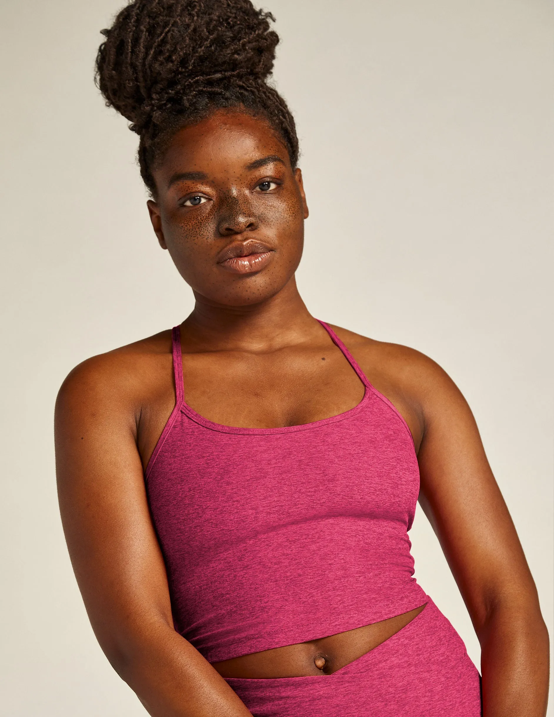 Spacedye Slim Racerback Cropped Tank sold by Beyond Yoga