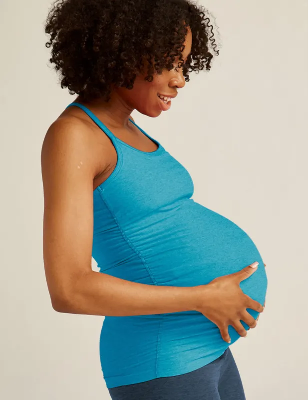 Spacedye Keep Your Cool Maternity Slim Racerback Tank sold by Beyond Yoga