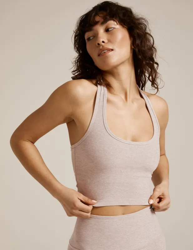 Spacedye Well Rounded Cropped Halter Tank sold by Beyond Yoga
