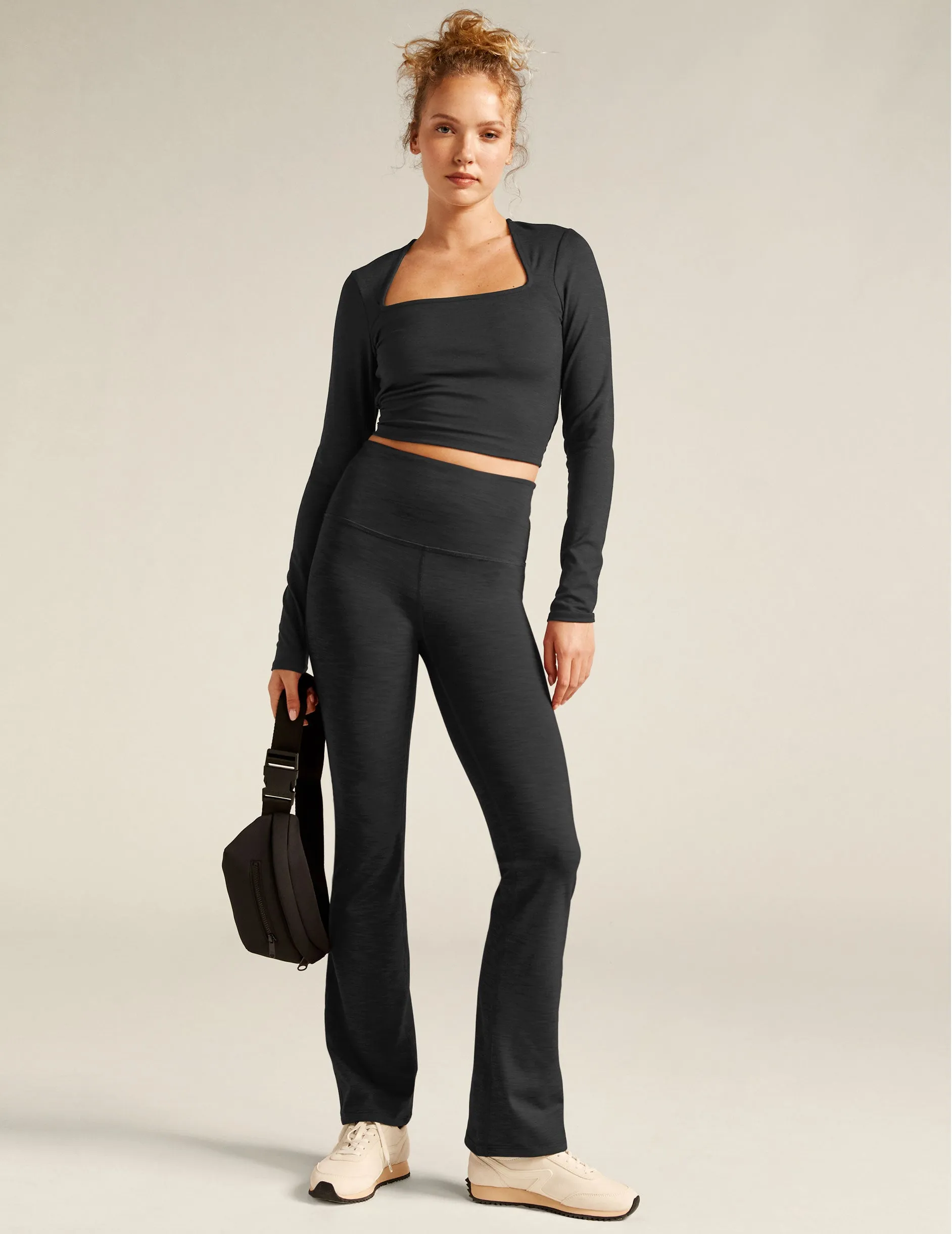 Heather Rib Frame Cropped Pullover sold by Beyond Yoga product image thumbnail 4