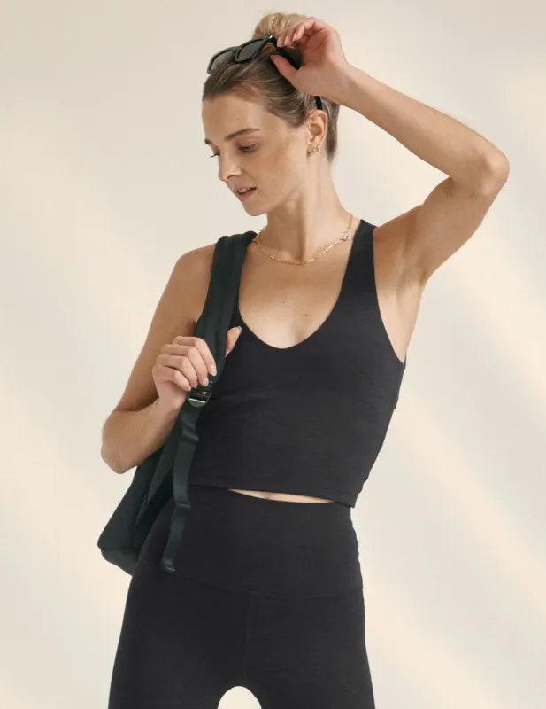 Heather Rib Fresh Cut Cropped Tank sold by Beyond Yoga