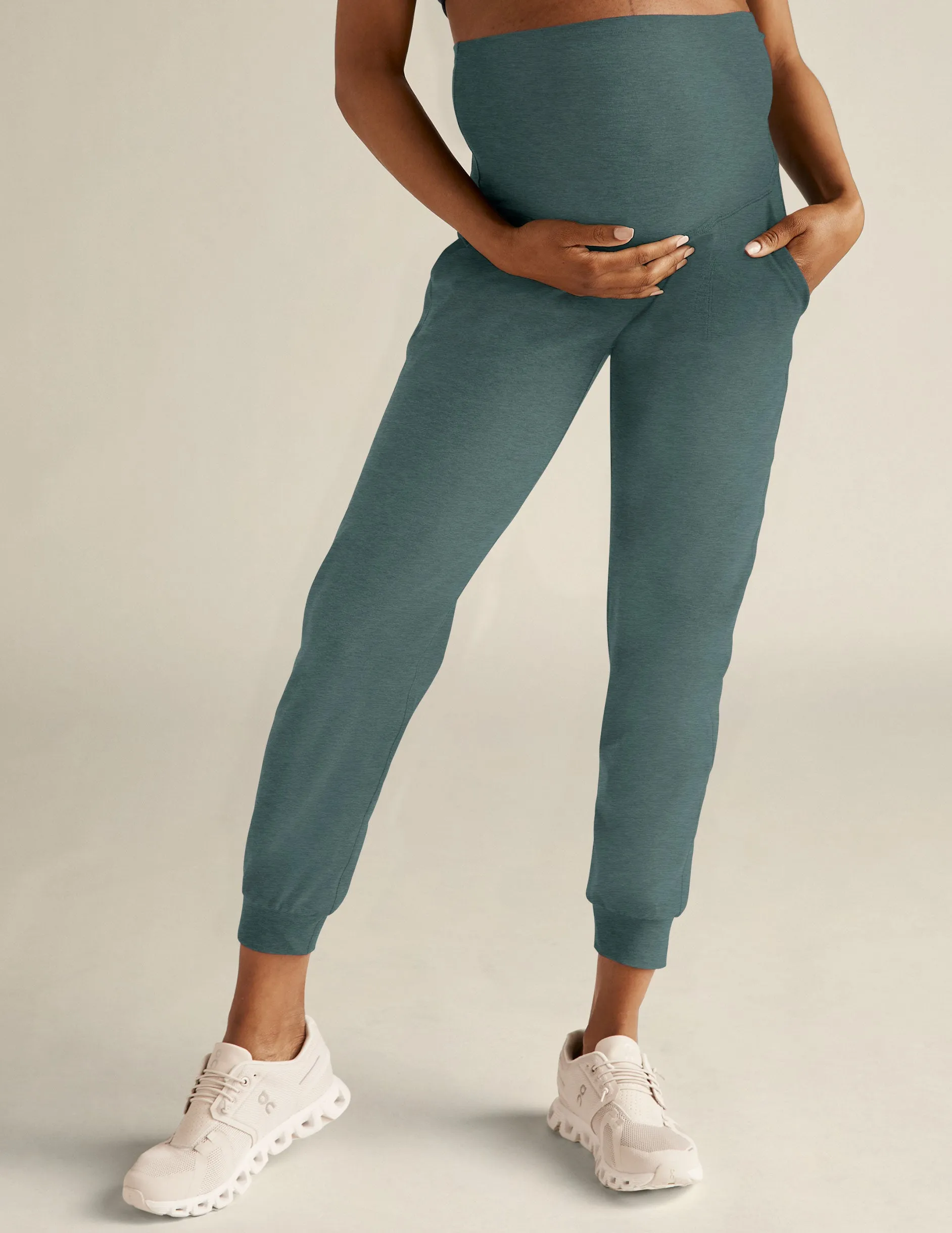 Spacedye Beyond the Bump Maternity Midi Jogger sold by Beyond Yoga