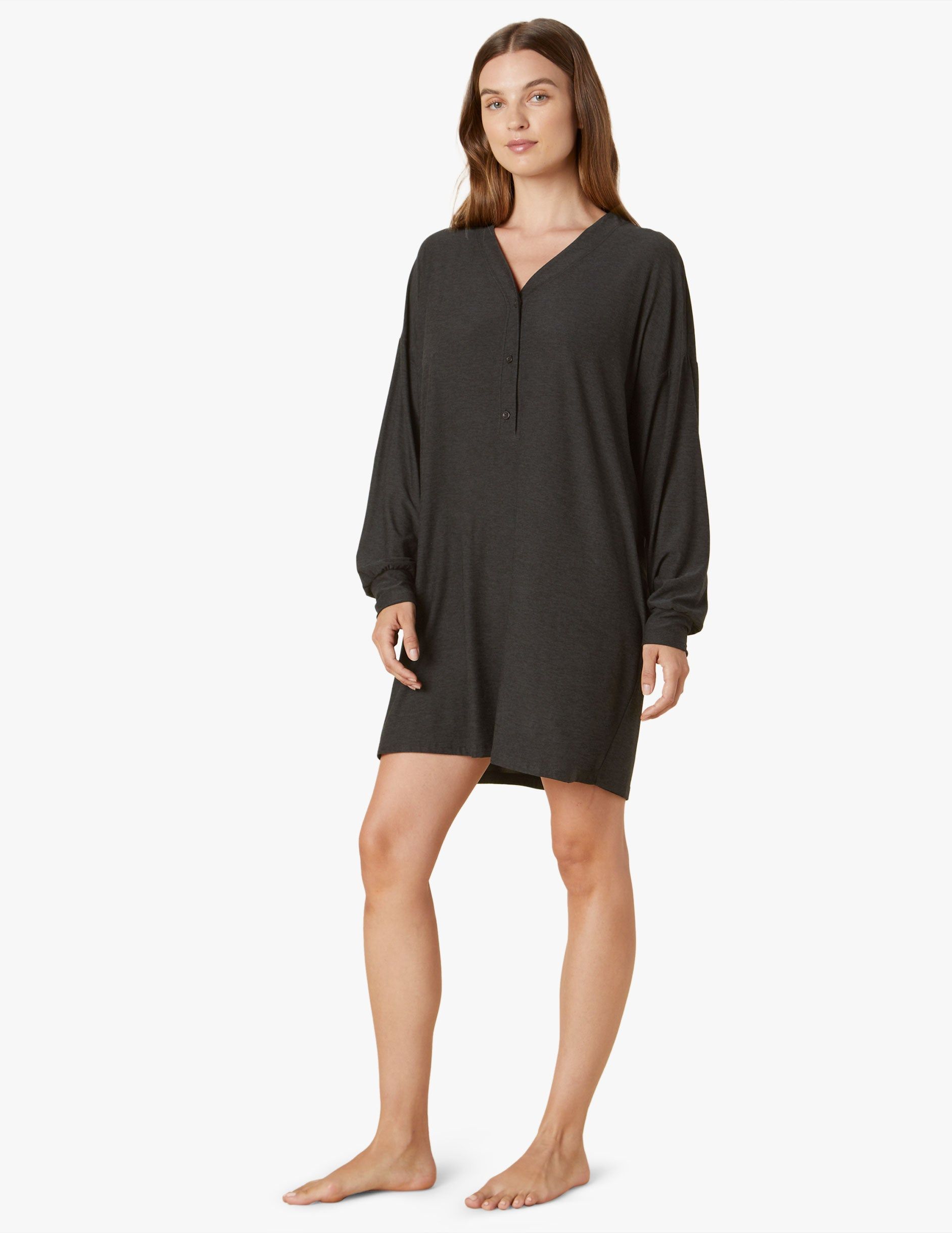 Featherweight Oversized Henley Sleep Shirt sold by Beyond Yoga product image thumbnail 2