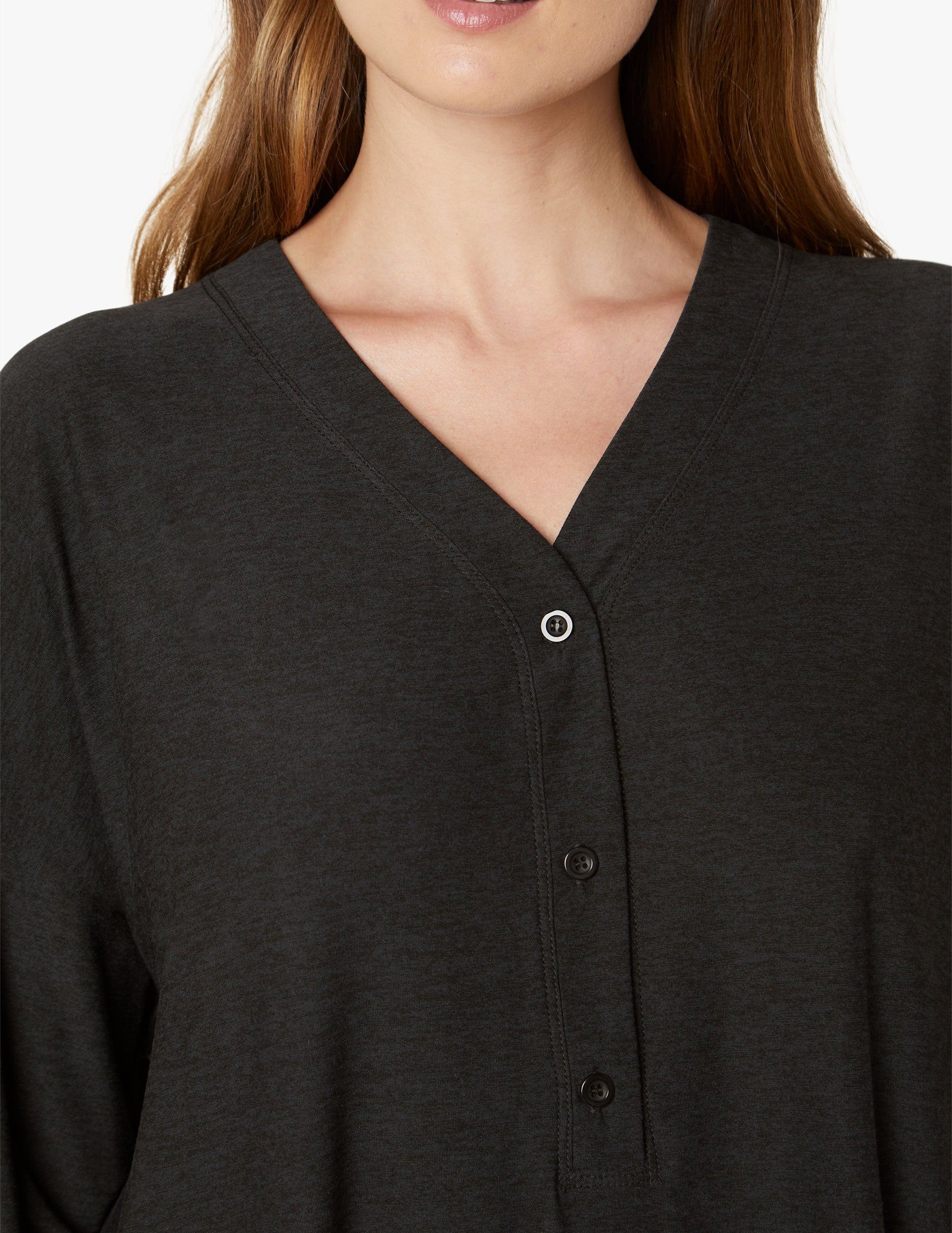 Featherweight Oversized Henley Sleep Shirt sold by Beyond Yoga product image thumbnail 5