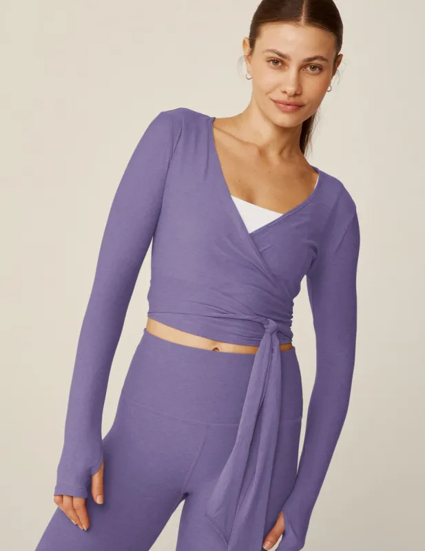 Featherweight Waist No Time Wrap Top sold by Beyond Yoga