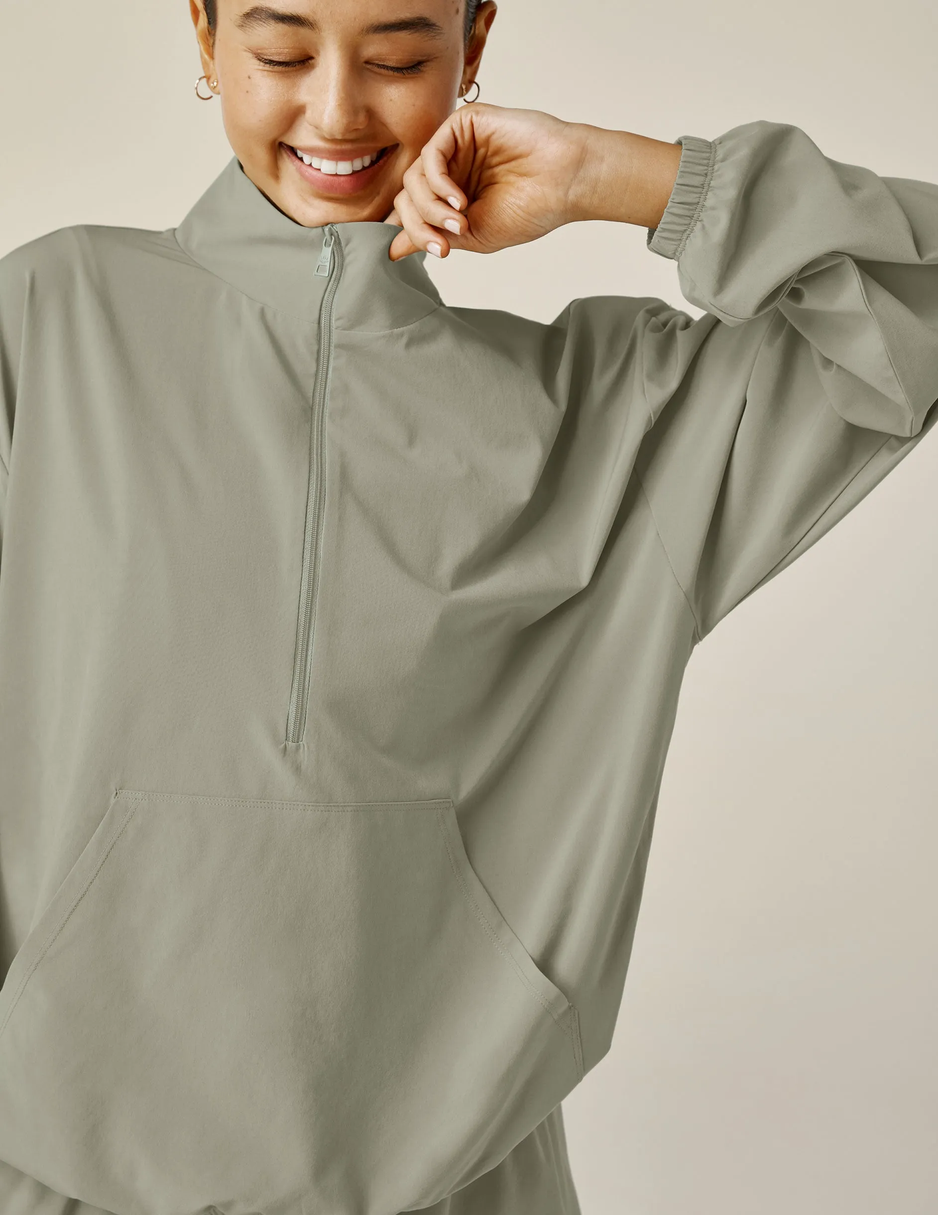 Stretch Woven In Stride Half Zip Pullover sold by Beyond Yoga