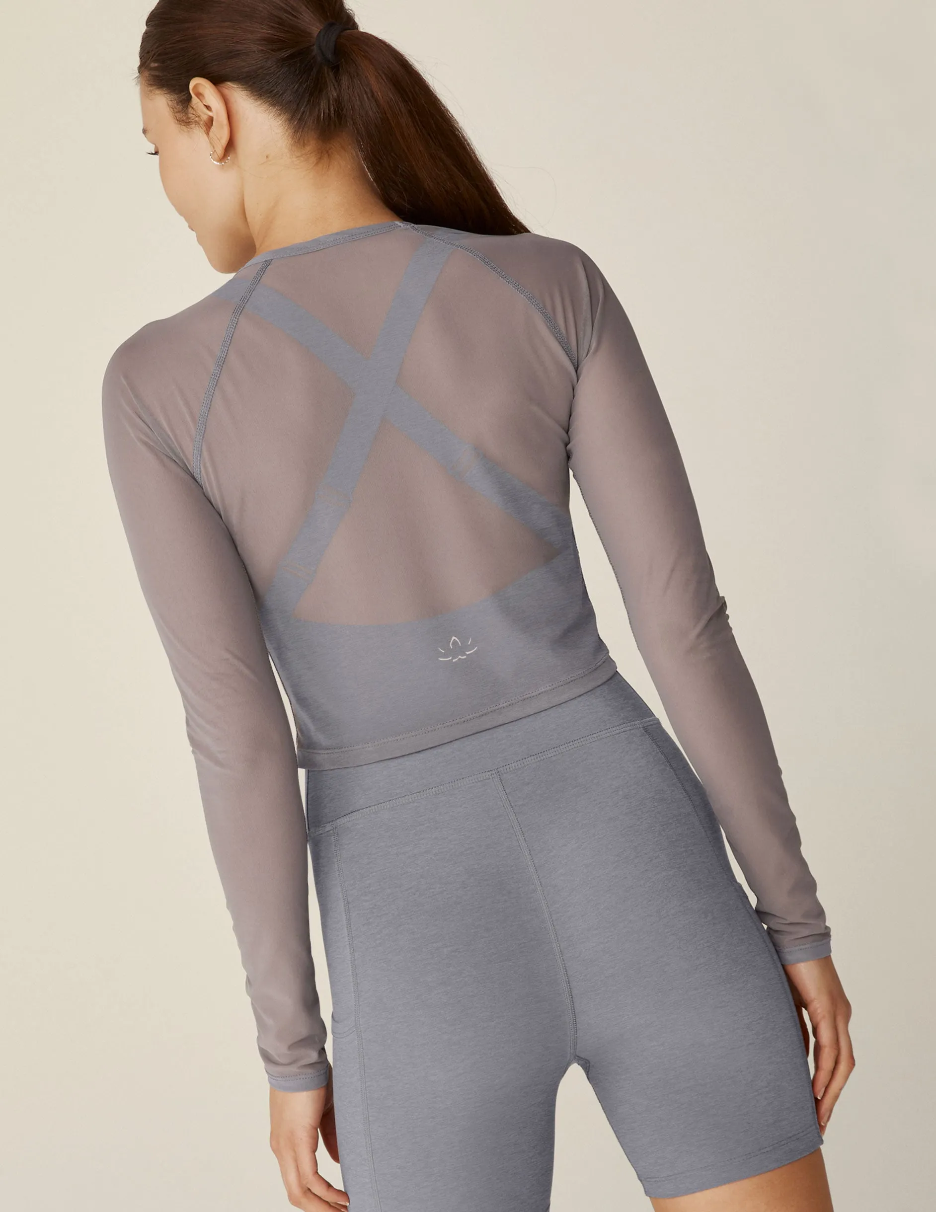 Show Off Mesh Long Sleeve Cropped Top sold by Beyond Yoga product image thumbnail 3