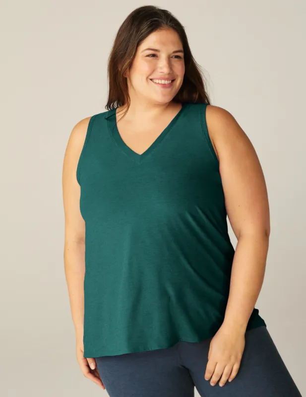 Featherweight All About It Split Back Tank (1X-4X) made by Beyond Yoga