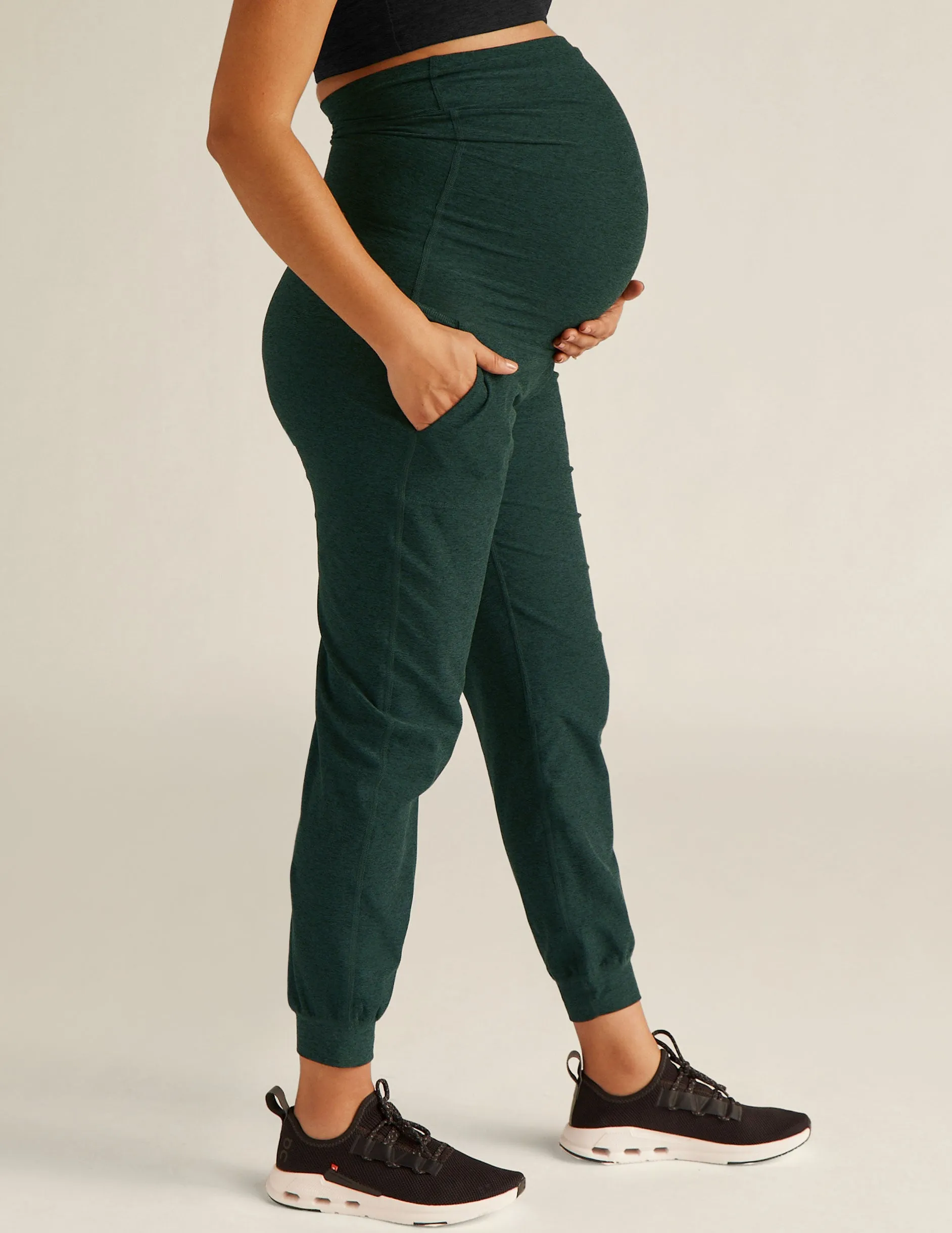 Spacedye Beyond the Bump Maternity Midi Jogger sold by Beyond Yoga