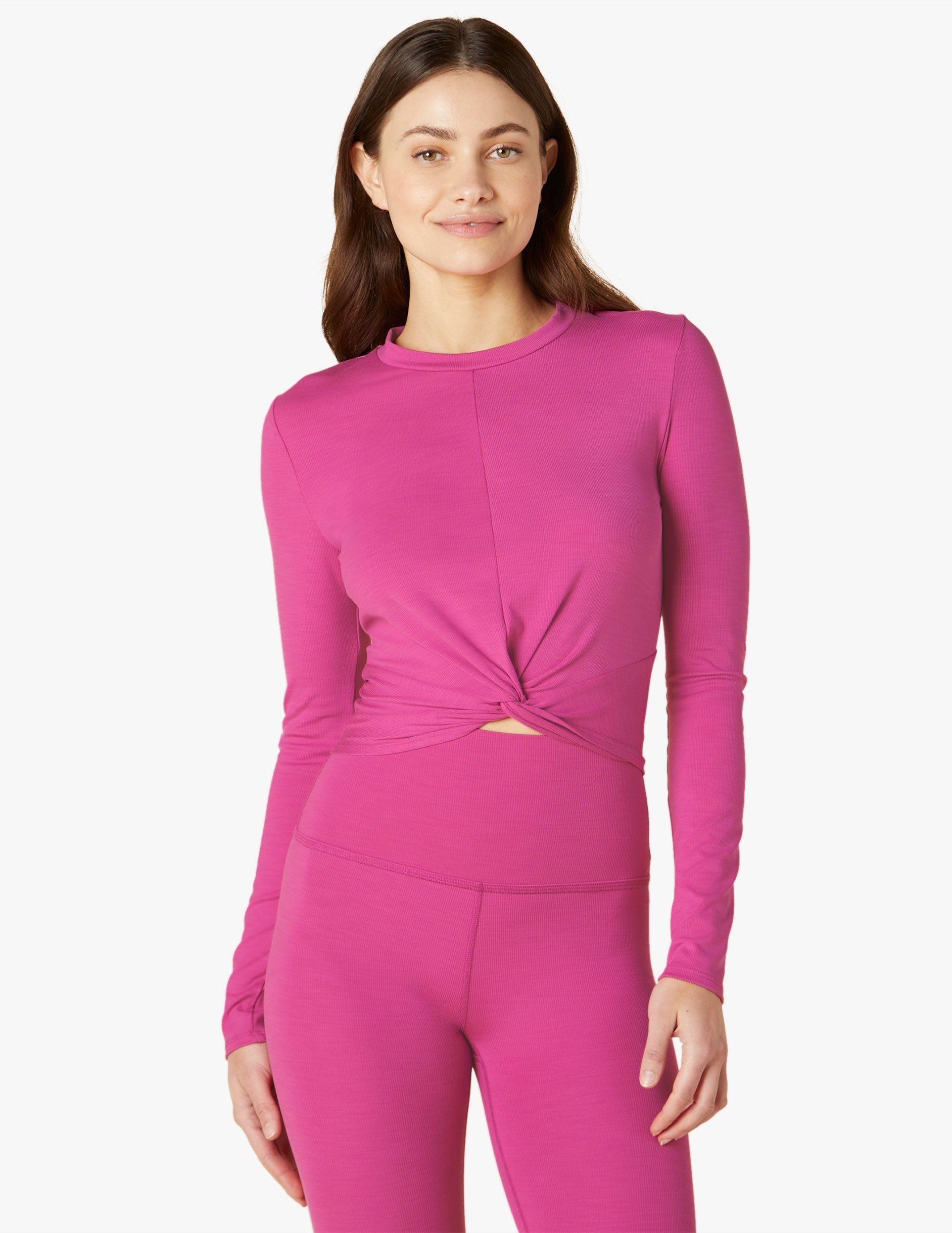 Heather Rib Groove Cropped Top sold by Beyond Yoga