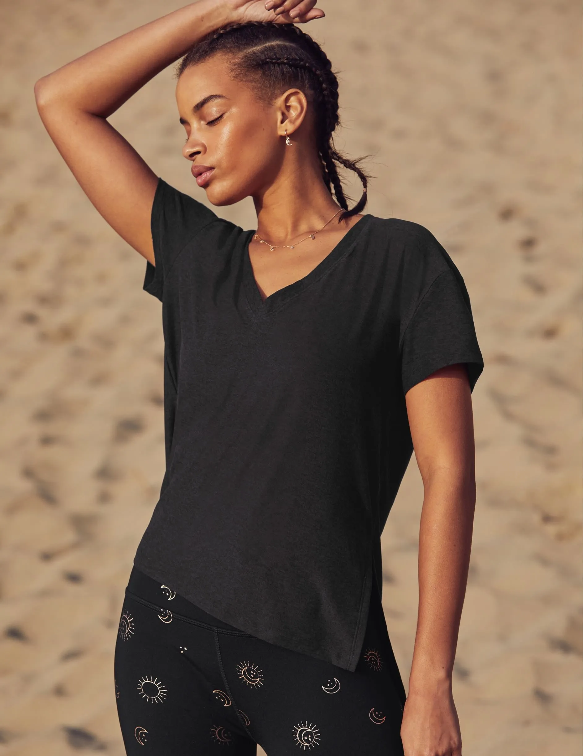 Featherweight Split Up Long Tee sold by Beyond Yoga