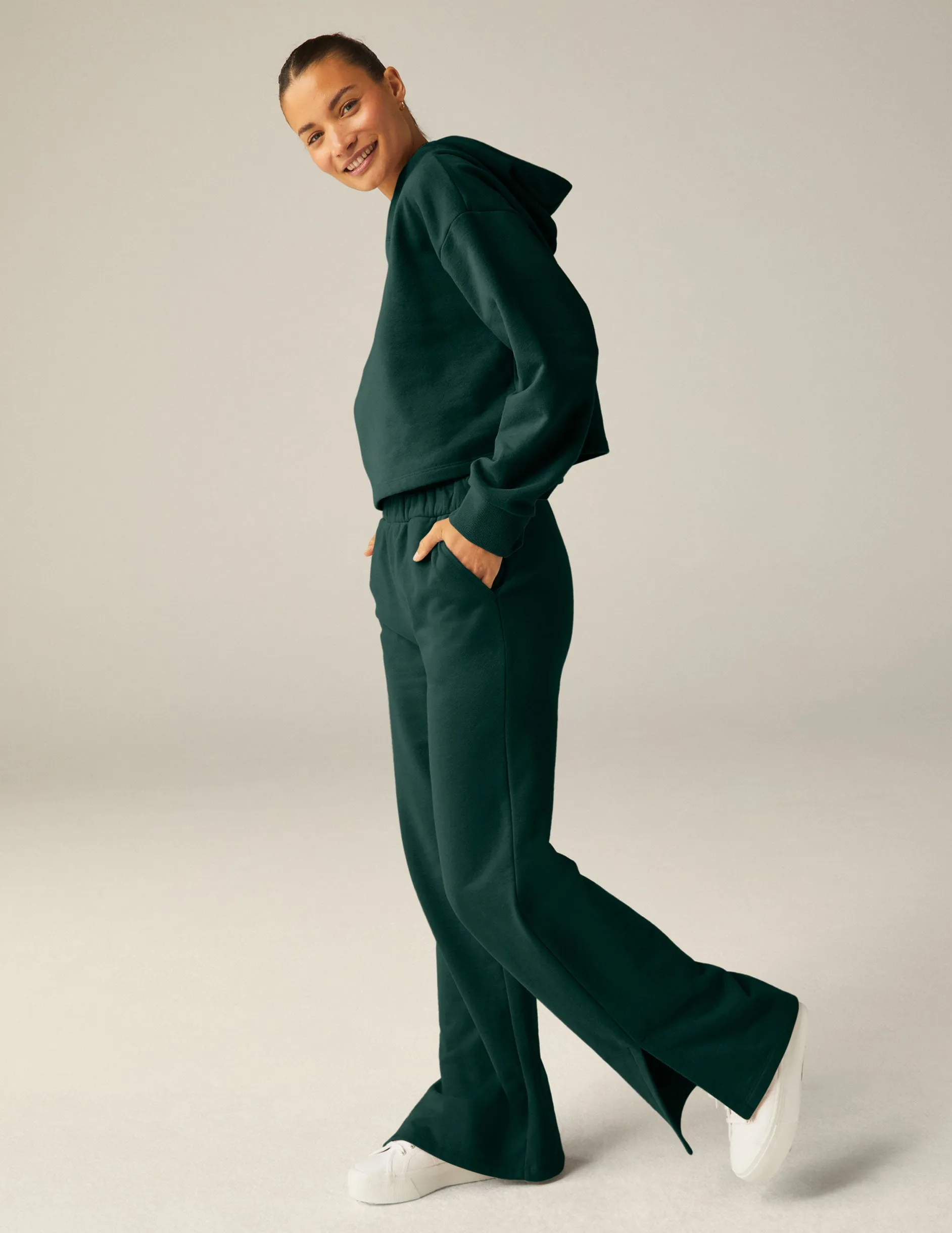 Happiness Fleece Cropped Hoodie sold by Beyond Yoga product image thumbnail 4