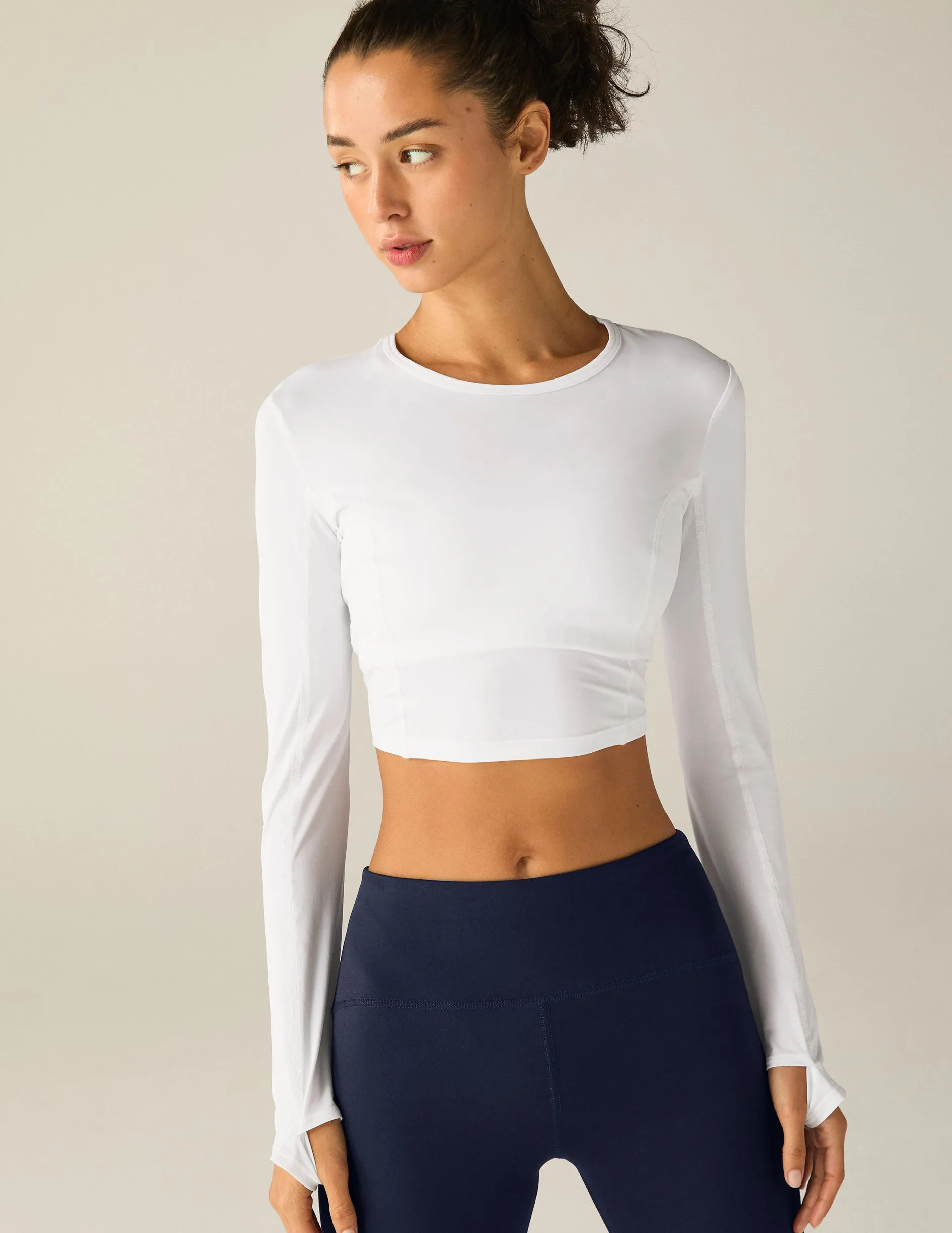 POWERBEYOND™ Lite Airshield Long Sleeve Cropped Top sold by Beyond Yoga