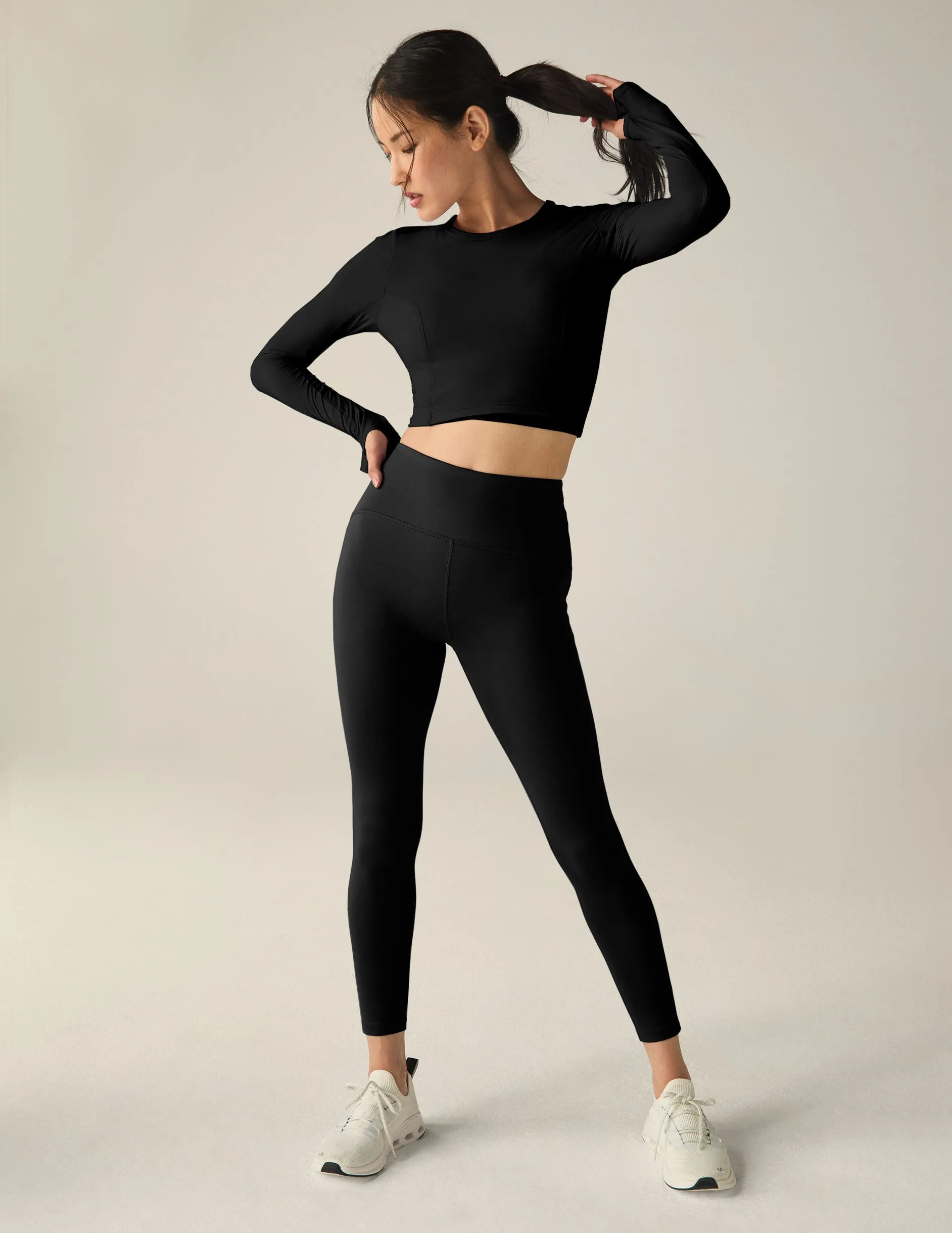 POWERBEYOND™ Lite Airshield Long Sleeve Cropped Top sold by Beyond Yoga