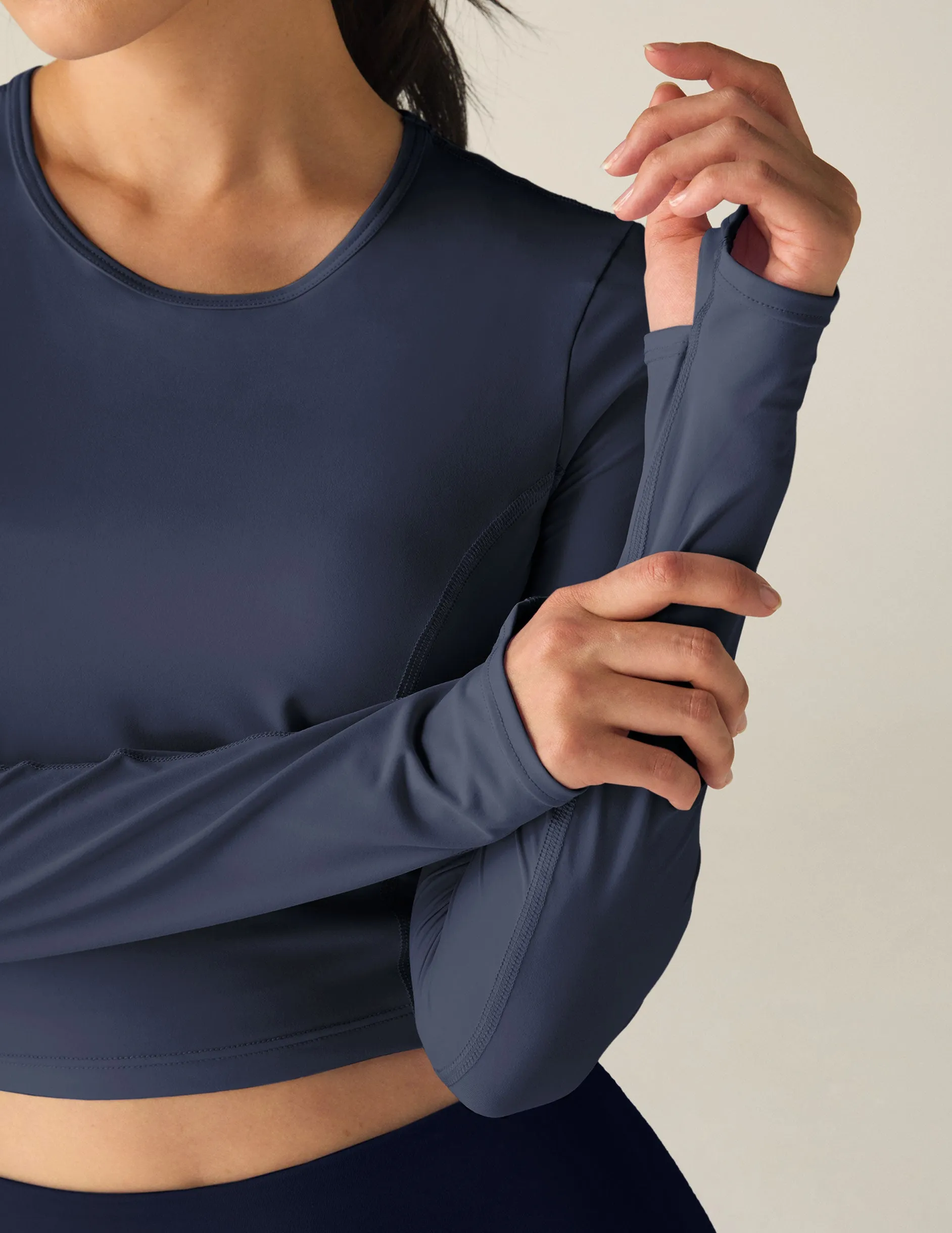 POWERBEYOND™ Lite Airshield Long Sleeve Cropped Top sold by Beyond Yoga product image thumbnail 3