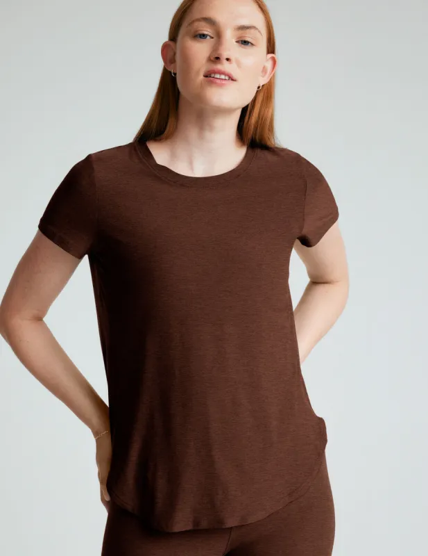 Featherweight On The Down Low Tee sold by Beyond Yoga
