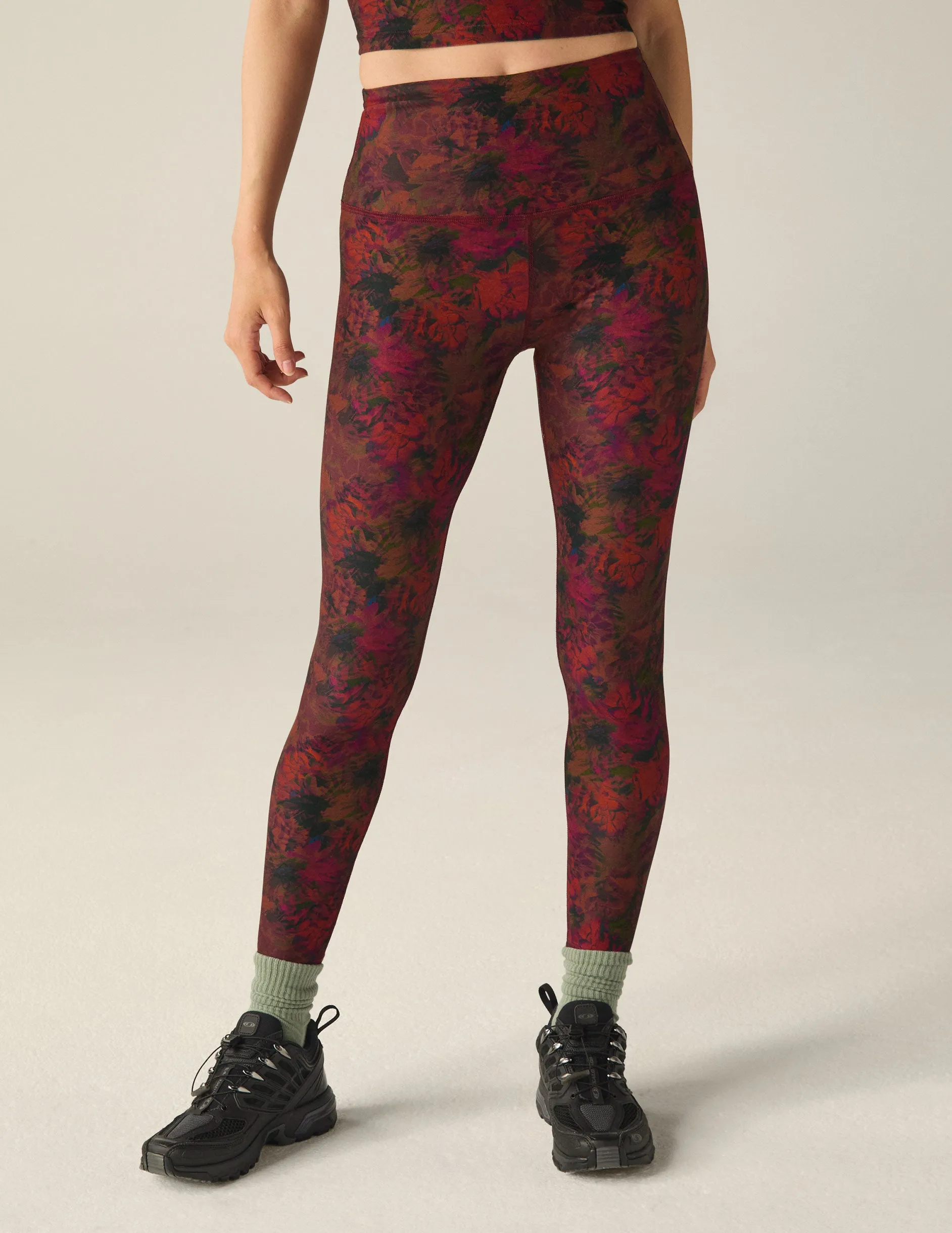 Midnight Floral SoftMark High Waisted Midi Legging sold by Beyond Yoga